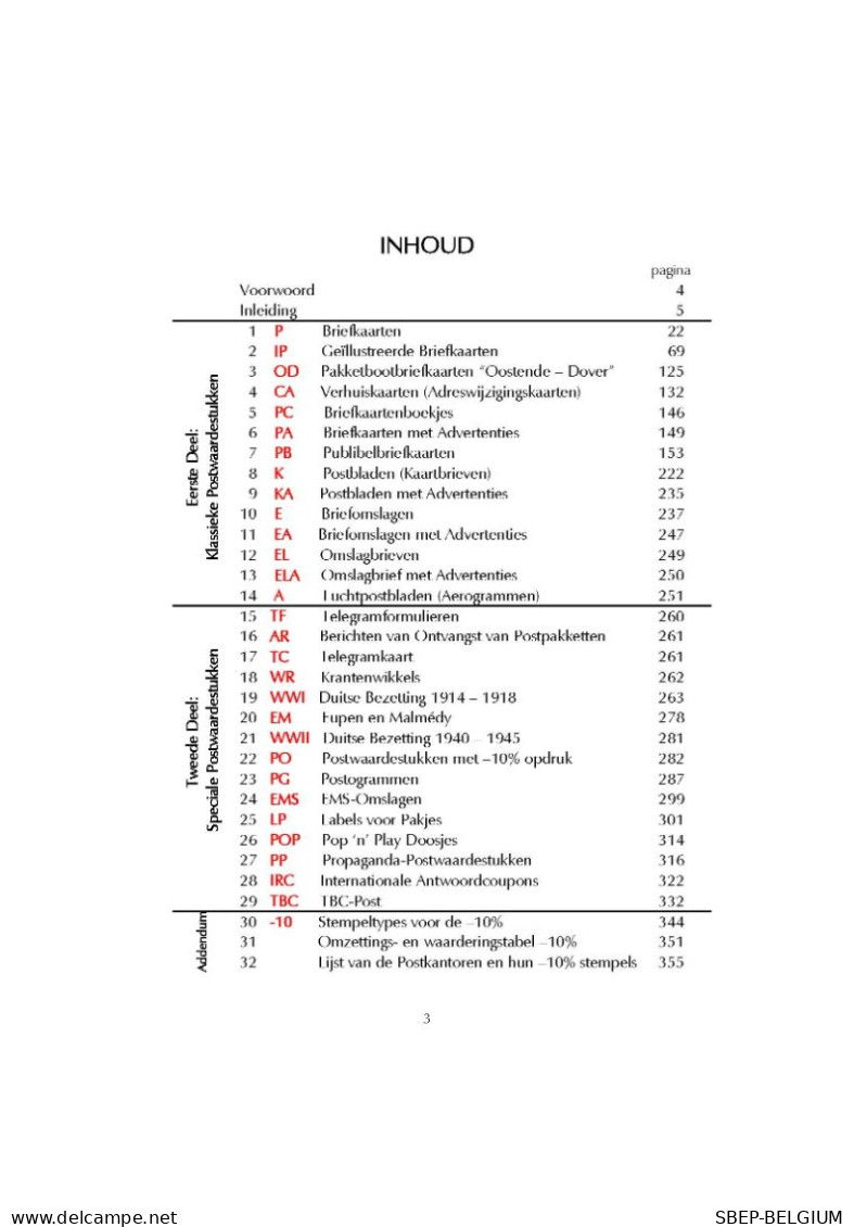 Nieuwe Catalogus 2024:  " De Postwaardestukken Van België " - Bélgica