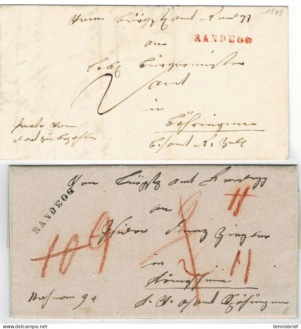 1846- 49,  " RANDEGG " , 2 Briefe, A 8058 - Lettres & Documents