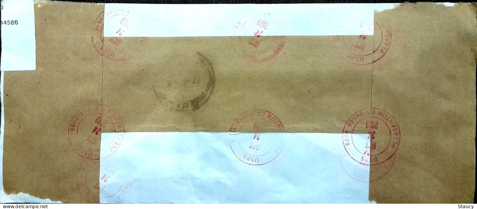 USA UNITED STATES Of AMERICA 2023 Air Mail COVER Postally Travelled To INDIA - FRANKED With High Value STAMPS Per Scan - Lettres & Documents