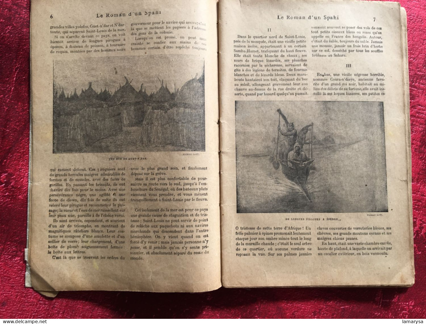 Le Roman D'un Spahi :Pierre Loti Livre Français Romans Aventures-illustrations Loti & M. Mahu,Calmann-Lévy, 1910 Paris, - Avontuur