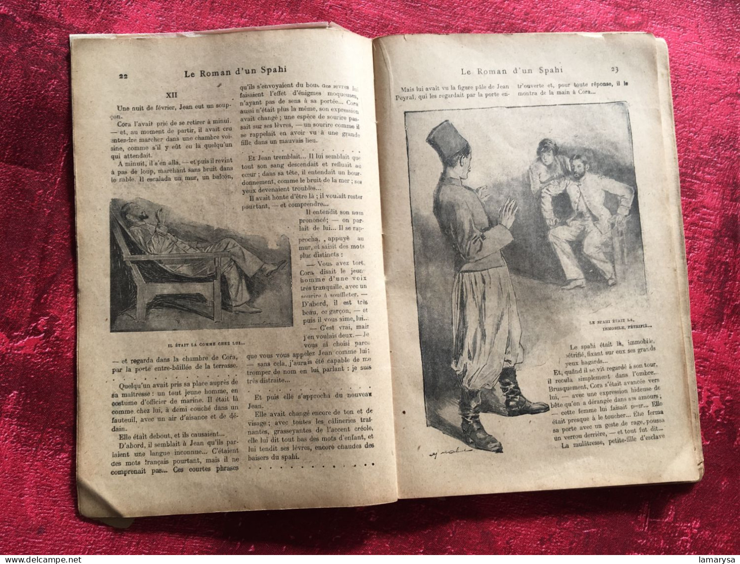 Le Roman d'un Spahi :Pierre Loti Livre Français Romans Aventures-illustrations Loti & M. Mahu,Calmann-Lévy, 1910 Paris,