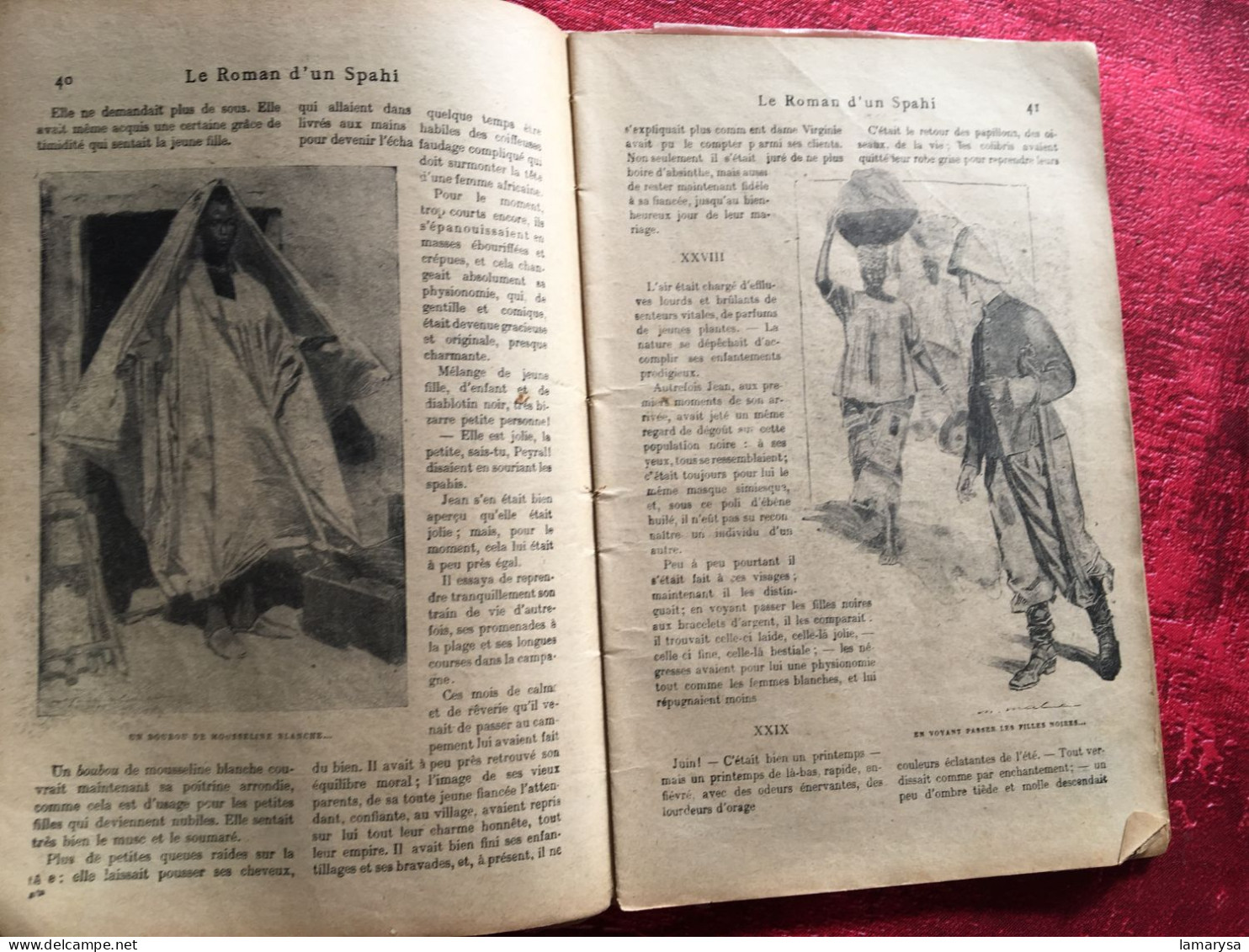 Le Roman d'un Spahi :Pierre Loti Livre Français Romans Aventures-illustrations Loti & M. Mahu,Calmann-Lévy, 1910 Paris,