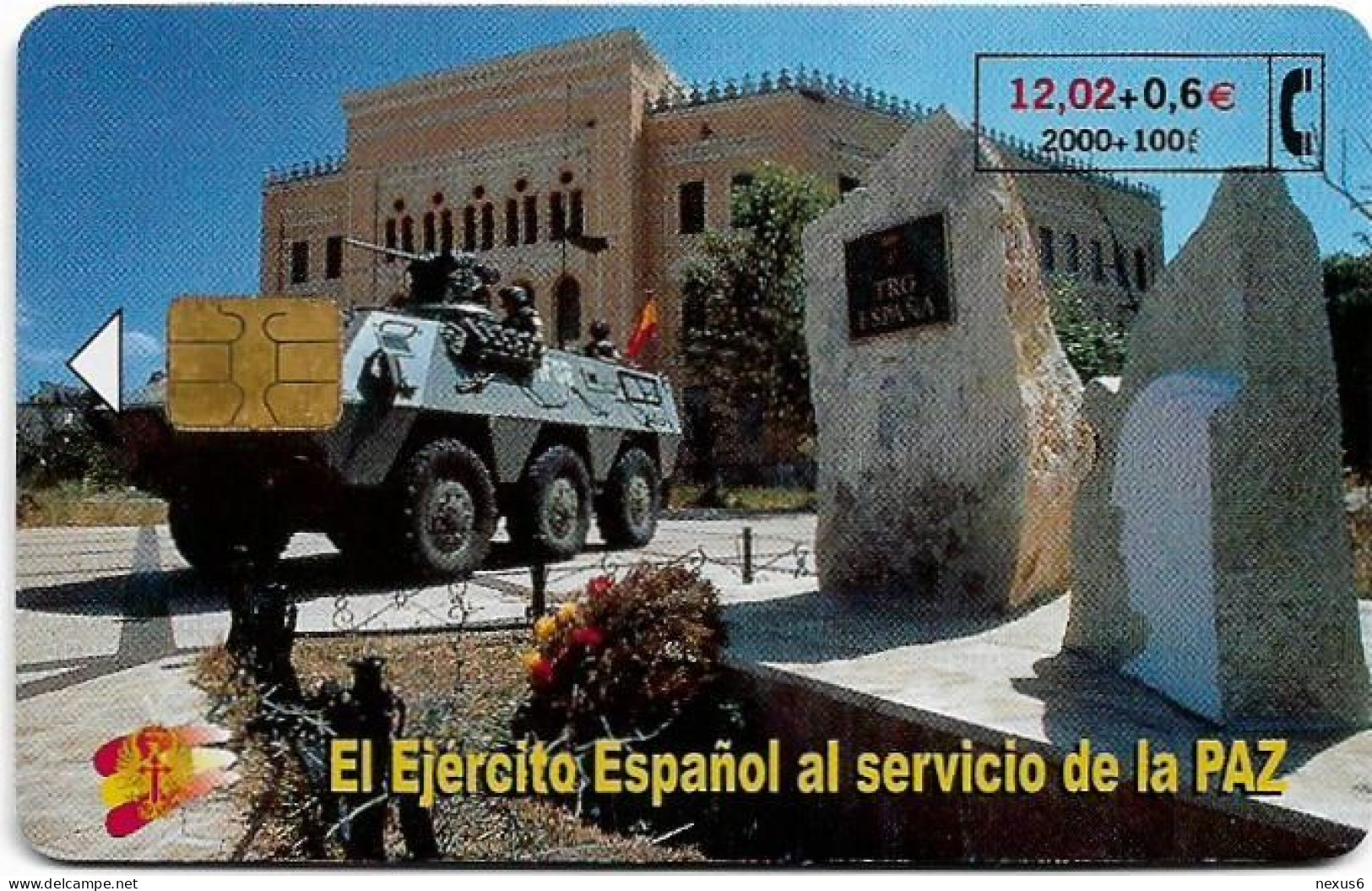 Spain - Telefónica - El Ejercito Espanol En Bosnia - CP-218D - 09.2001, 17.200ex, Used - Commemorative Advertisment