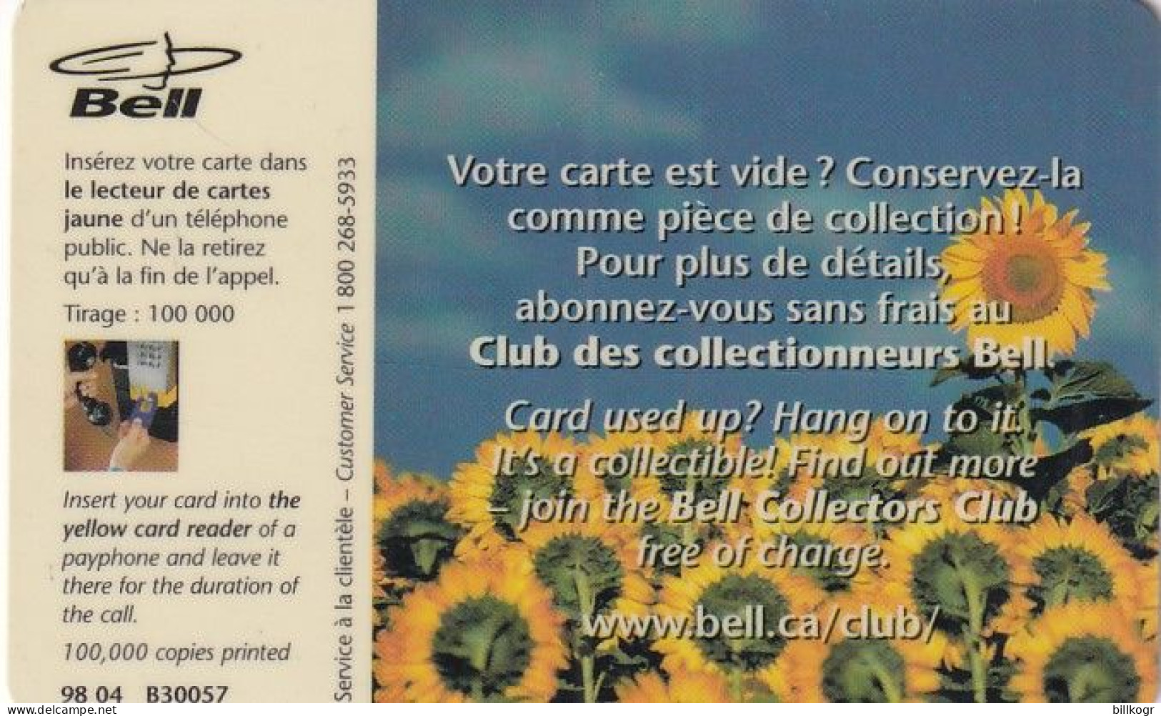 CANADA - Sunflower, 04/98, Used - Canada