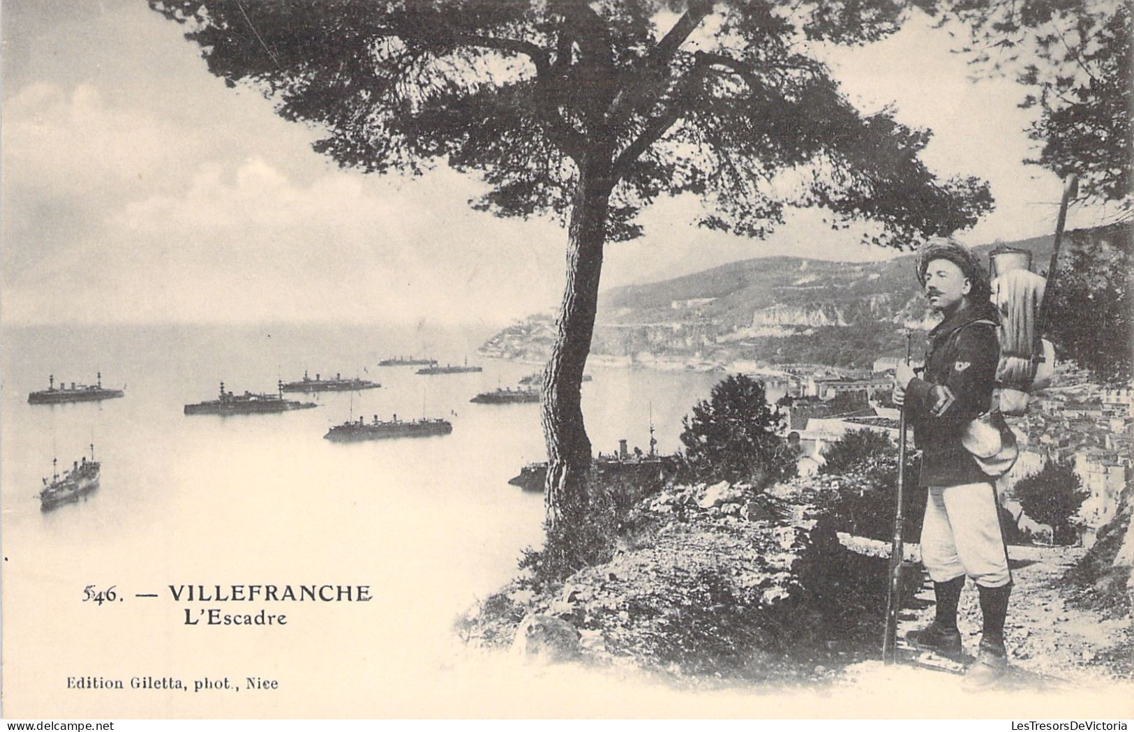 FRANCE - Villefranche - L'escadre - Carte Postale Ancienne - Villefranche-sur-Mer