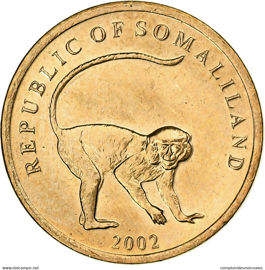 Somaliland, 10 Shillings, 2002, Laiton, SPL, KM:3 - Somalie