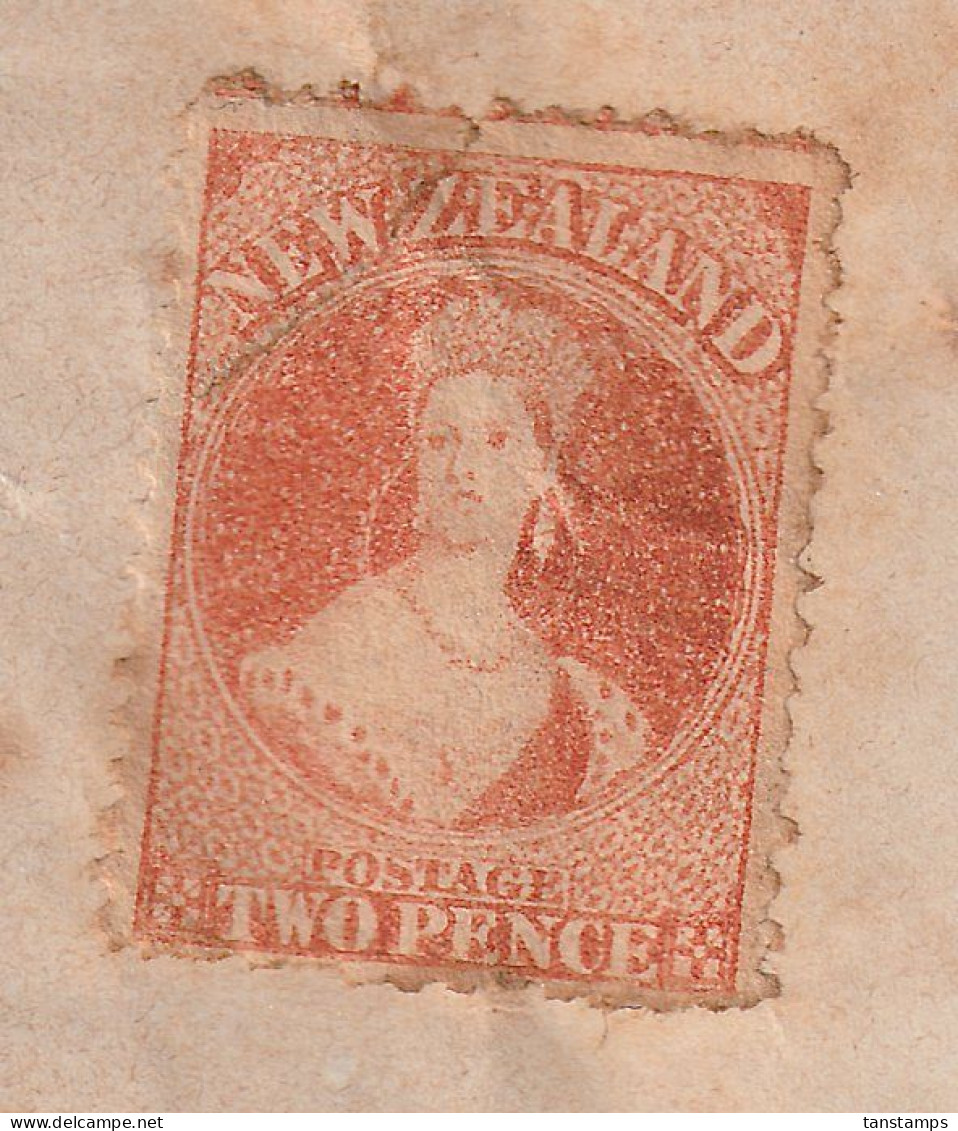 Classic NZ Chalon 2d Orange On Tatty Envelope. - Cartas & Documentos