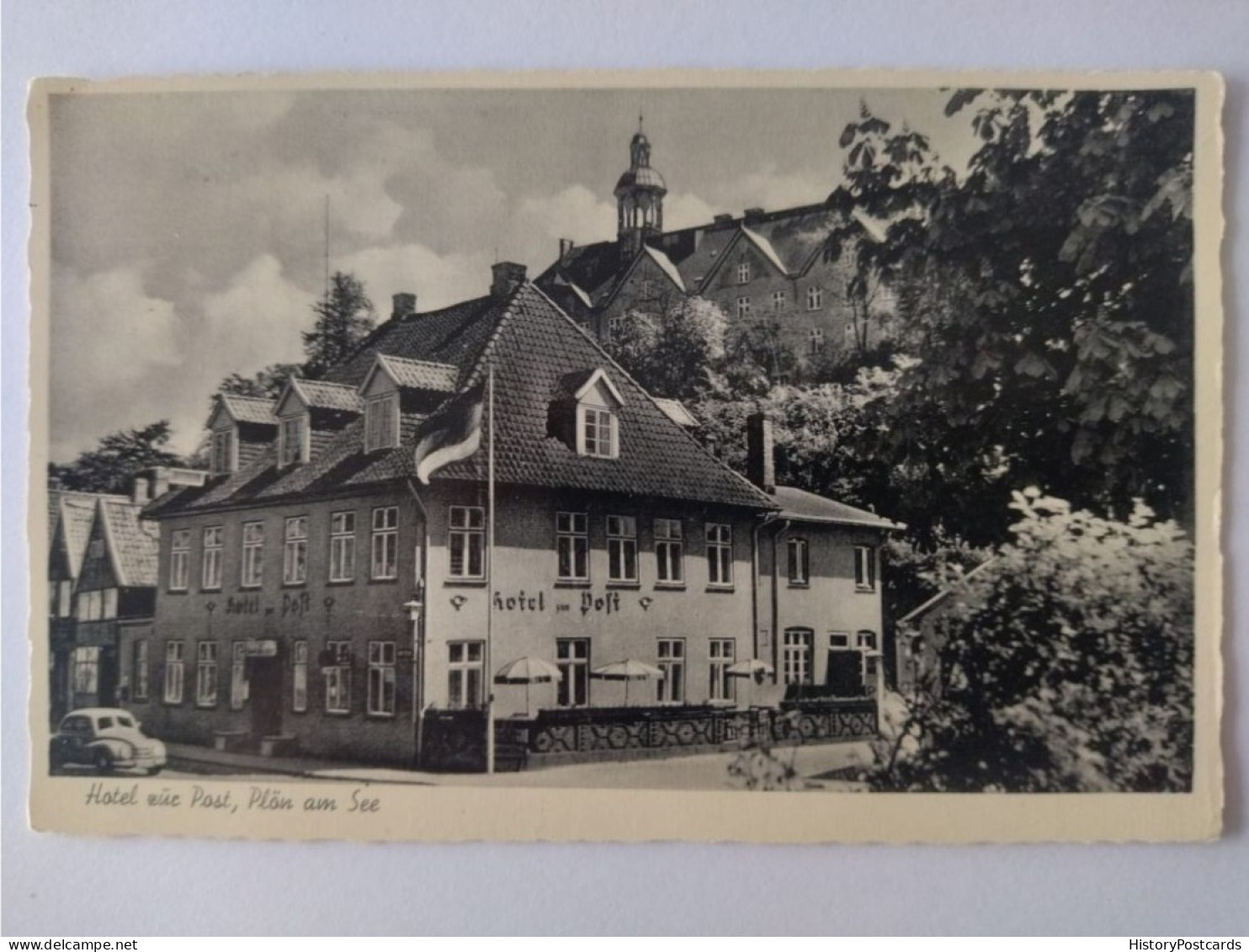 Plön Am See, Hotel Zur Post, Altes Auto, 1957 - Plön