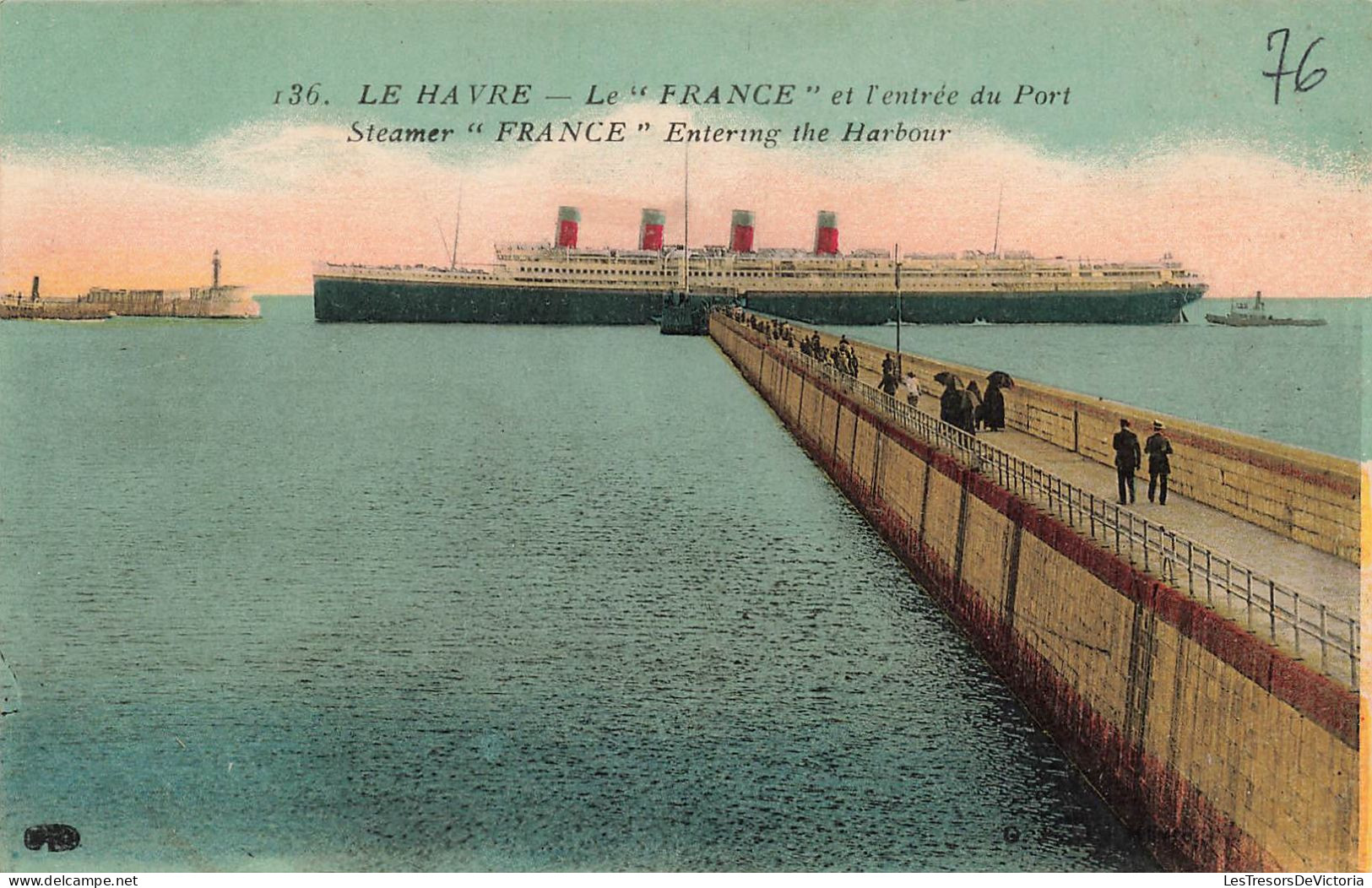 FRANCE - Le Havre - Le France Et L'entrée Du Port - Carte Postale Ancienne - Ohne Zuordnung