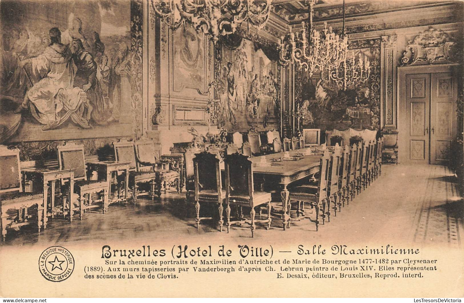 BELGIQUE - Bruxelles - Hôtel De Ville - Salle Maximilienne - Carte Postale Ancienne - Other & Unclassified