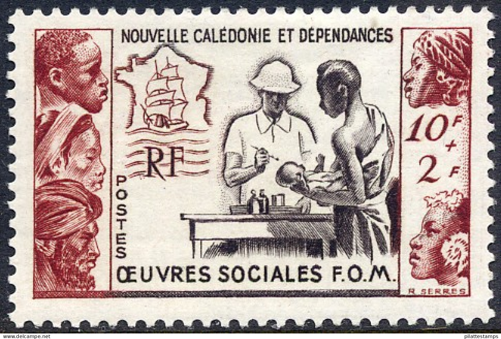 1950** uvres Sociales De La France - Non Classés