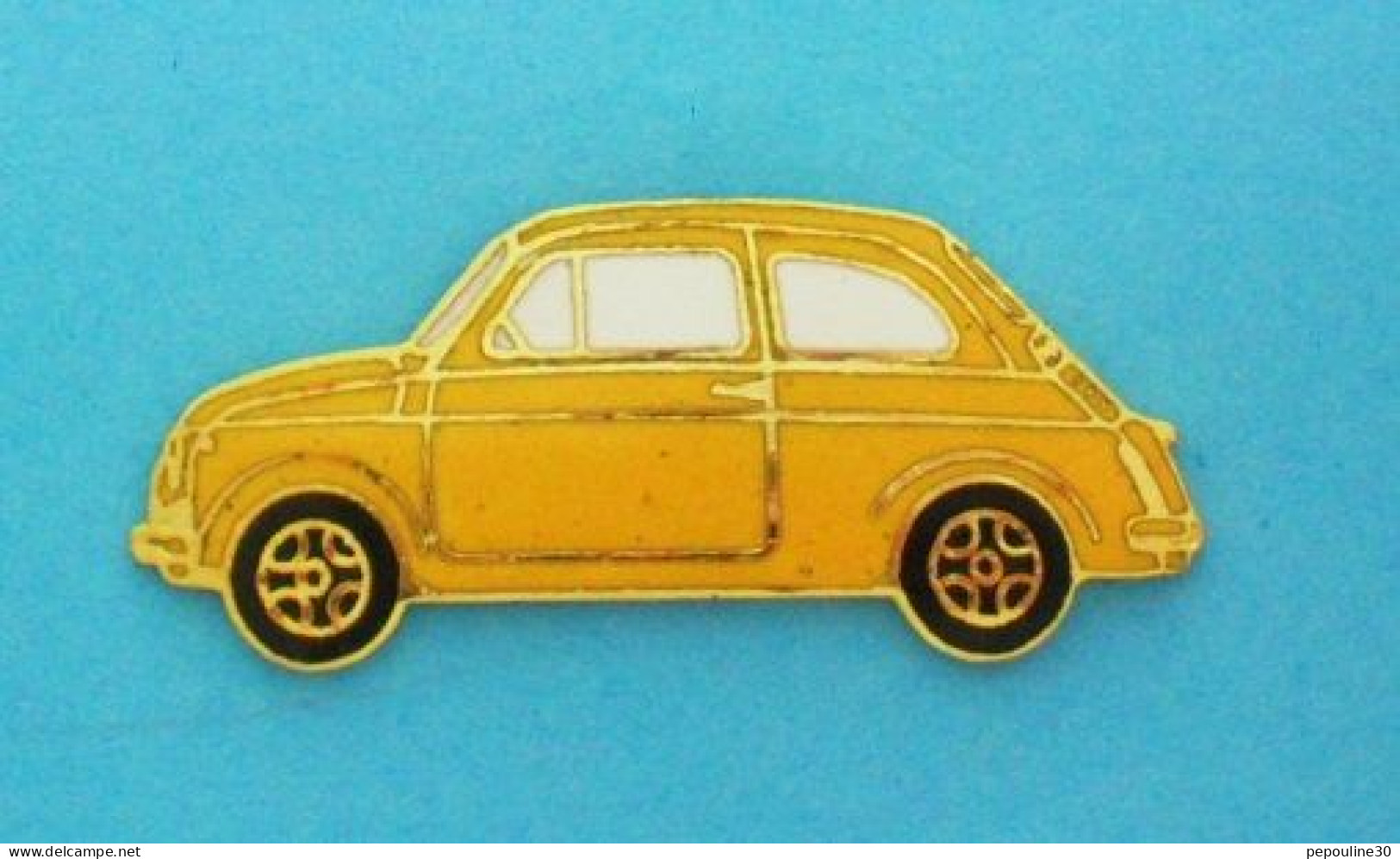 1 PIN'S //   ** FIAT 500 JAUNE / 1957 ** - Fiat