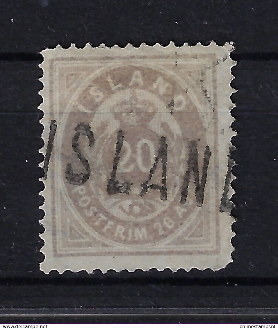 Iceland Mi  10A  1876  Perfo 14 * 13.5 Oblitéré/cancelled/used Light Fold At Left Top - Used Stamps