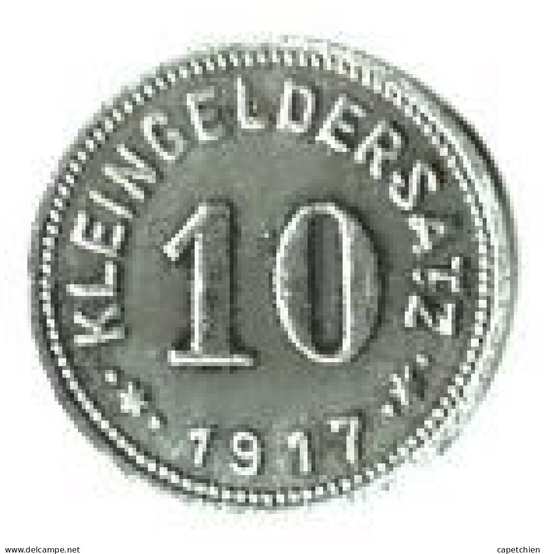 ALLEMAGNE / NOTGELD / MANSFELDSCHE GEWERKSCHAFT EISLEBEN / 10 PFENNIG / 1917 / ZINC / 22.85 Mm  / 3.14 G - Monétaires/De Nécessité