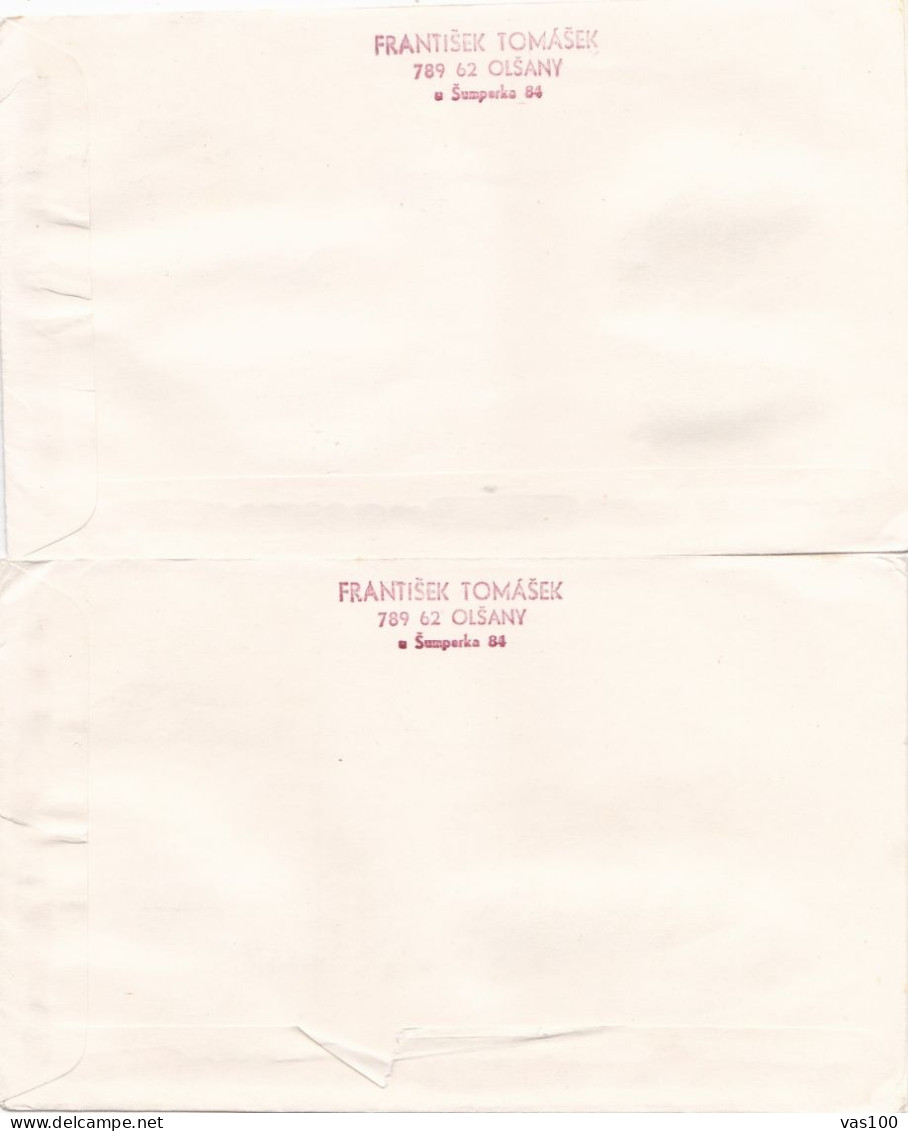 AIR PLANE    2 COVERS FDC  CIRCULATED 1977 Tchécoslovaquie - Cartas & Documentos