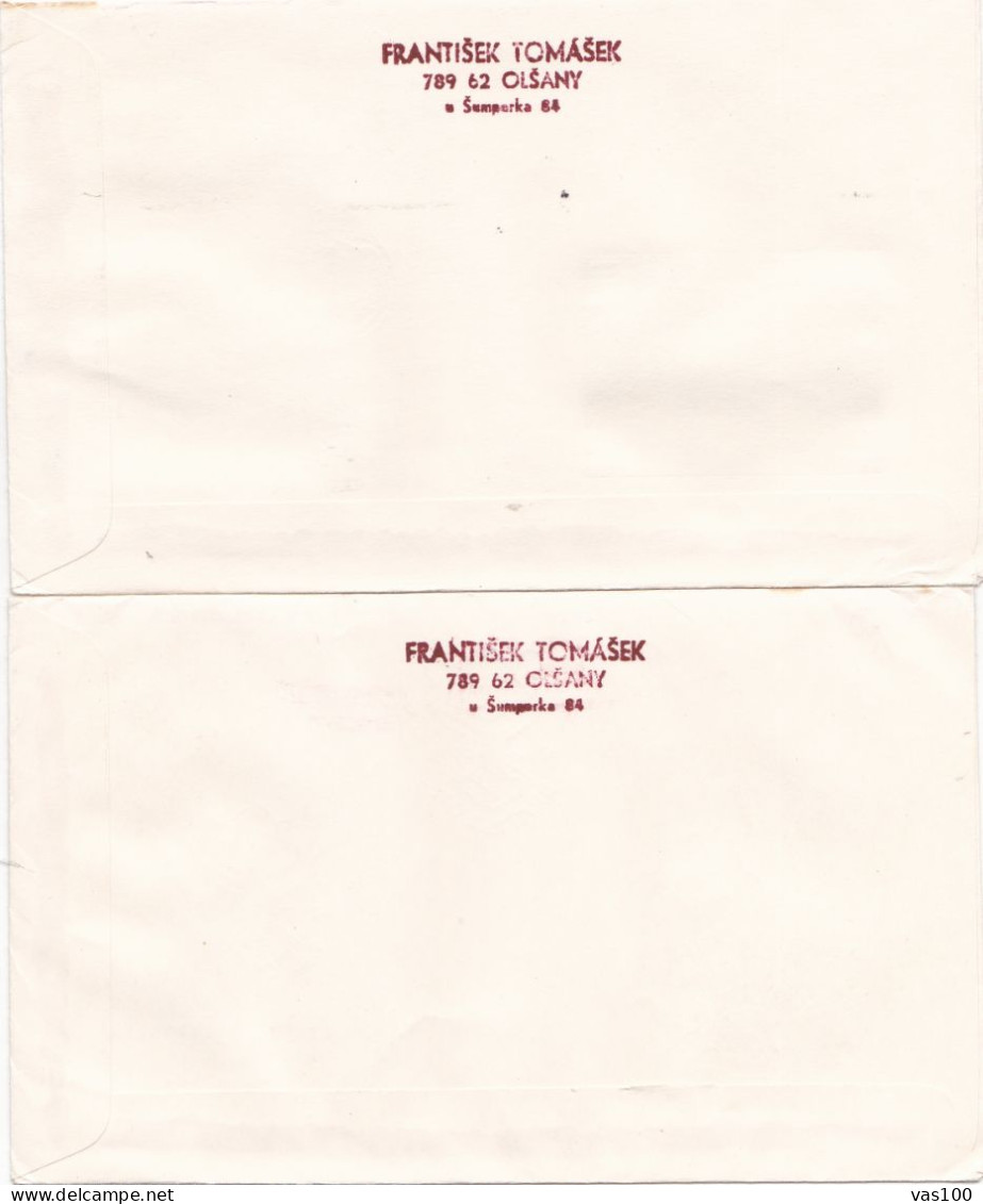 THE PAINTING  2 COVERS FDC  CIRCULATED 1977 Tchécoslovaquie - Covers & Documents