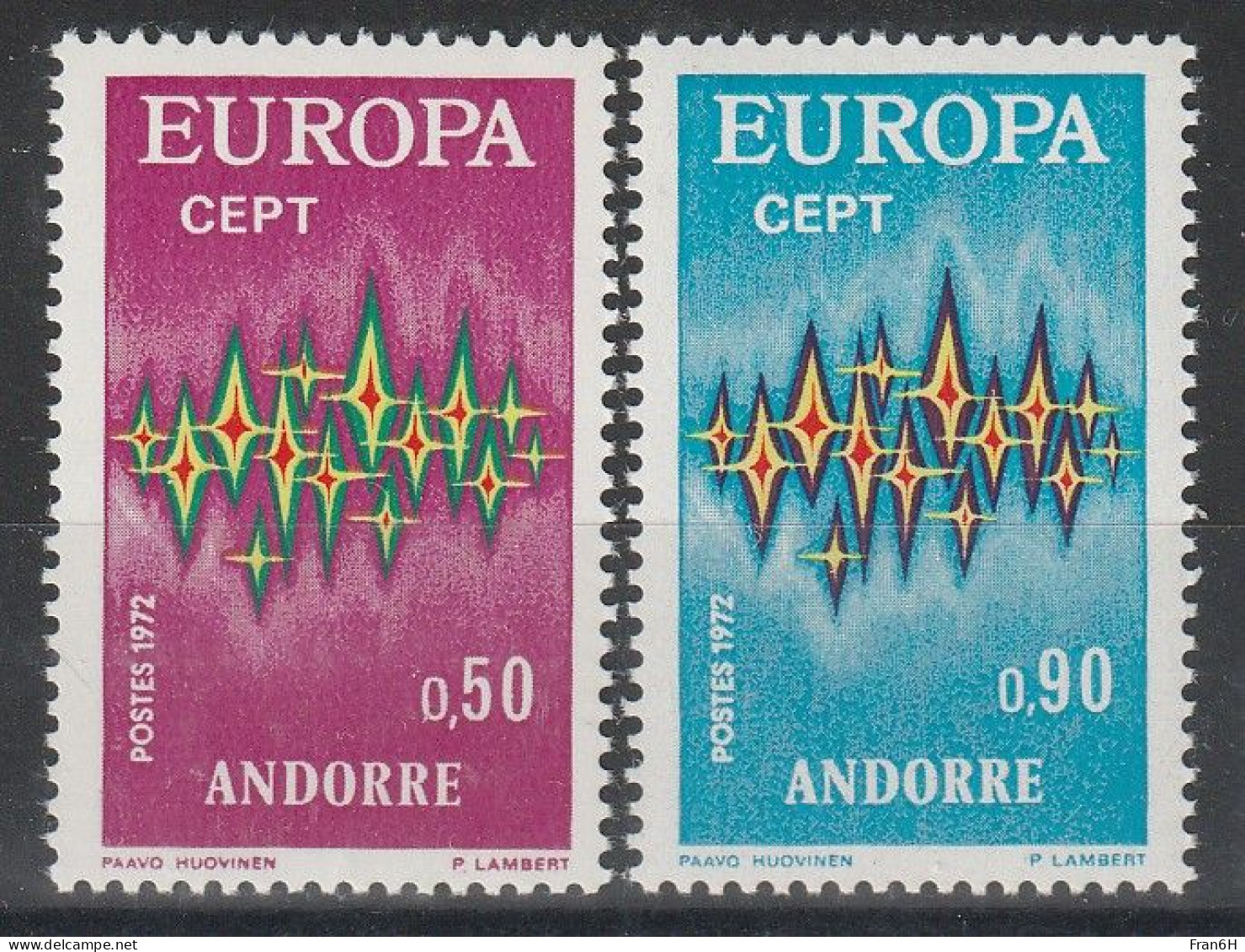 ANDORRE - YT N° 217-218 - Neufs ** - MNH - Cote 40,00 € - 1972