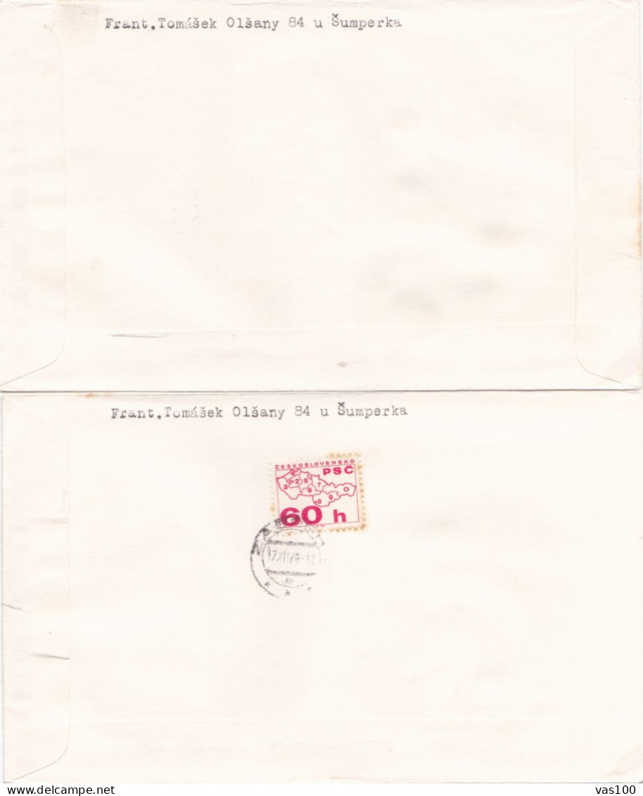 THE PAINTING  2  COVERS FDC  CIRCULATED 1976 Tchécoslovaquie - Briefe U. Dokumente