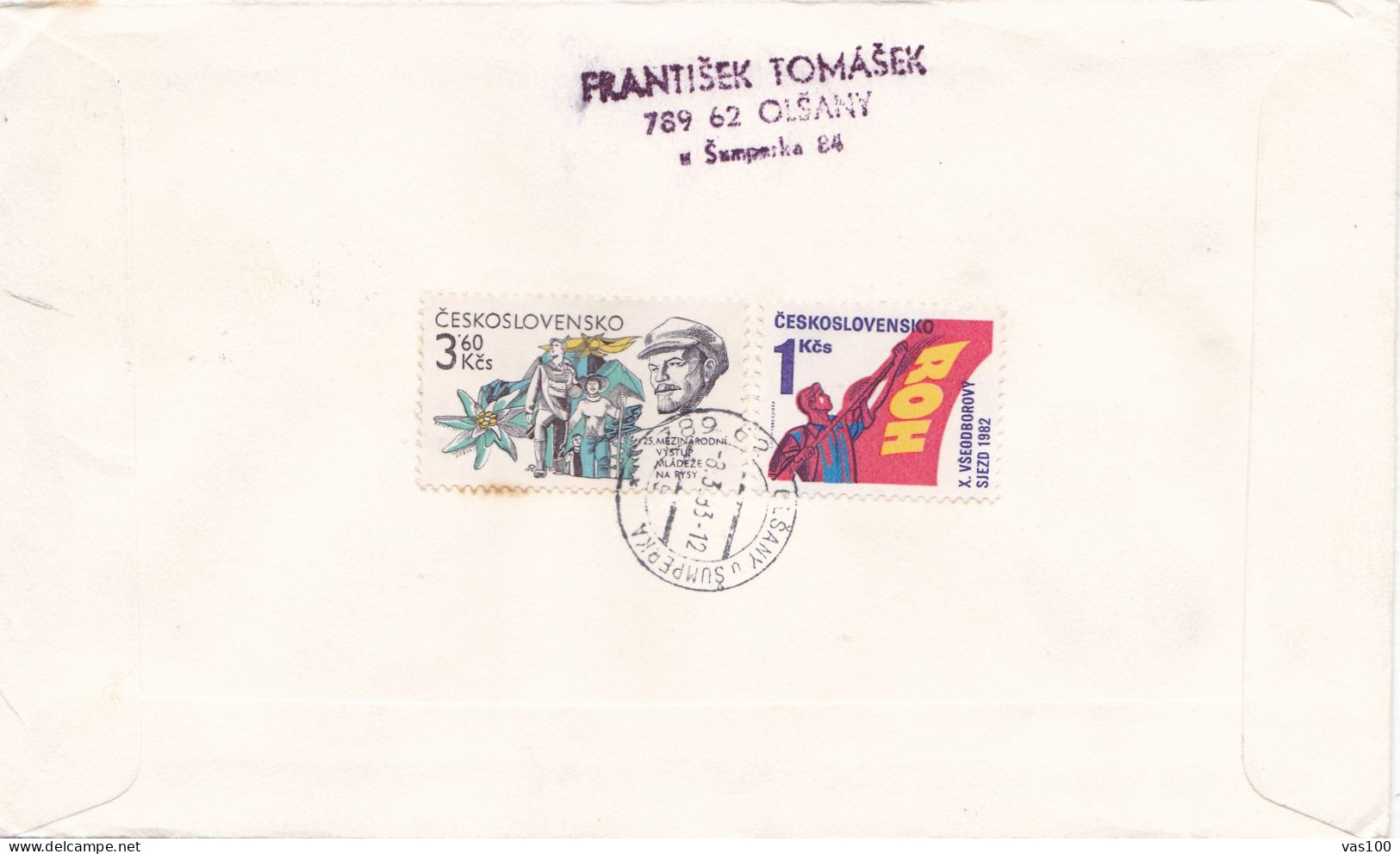 FAMOUS PEOPLE 2 COVERS FDC  CIRCULATED 1982 Tchécoslovaquie - Covers & Documents