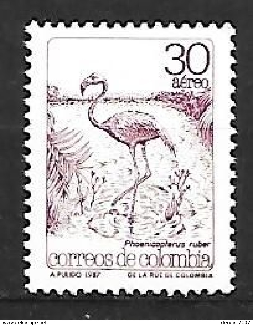 Colombia - MNH ** 1987 :  American Flamingo   - Phoenicopterus Ruber - Fenicotteri