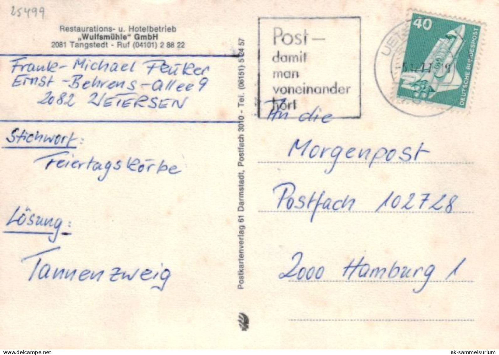 2081 Tangstedt (Kreis Pinneberg) / "Wulfsmühle" (D-A416) - Pinneberg