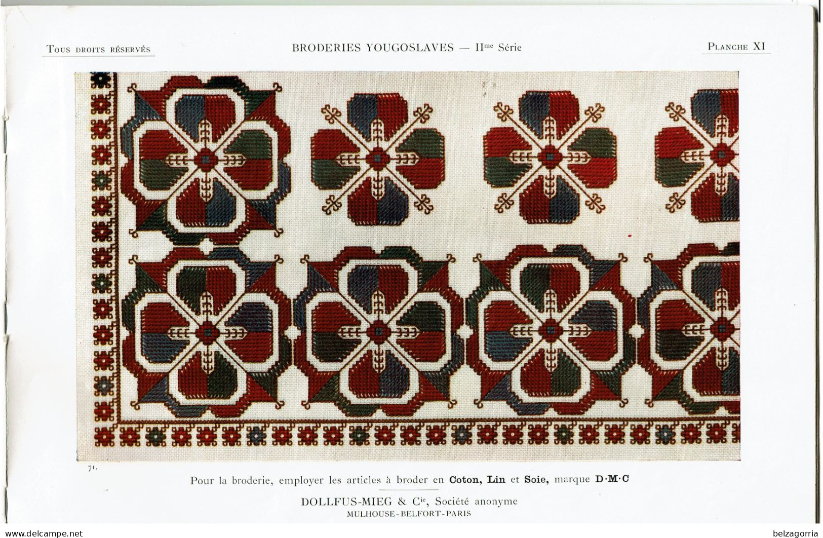 ALBUM BRODERIES  YOUGOSLAVES  2ème SERIE  - POINT DE CROIX - D.M.C. BIBLIOTHEQUE - VOIR SCANS - Punto Croce