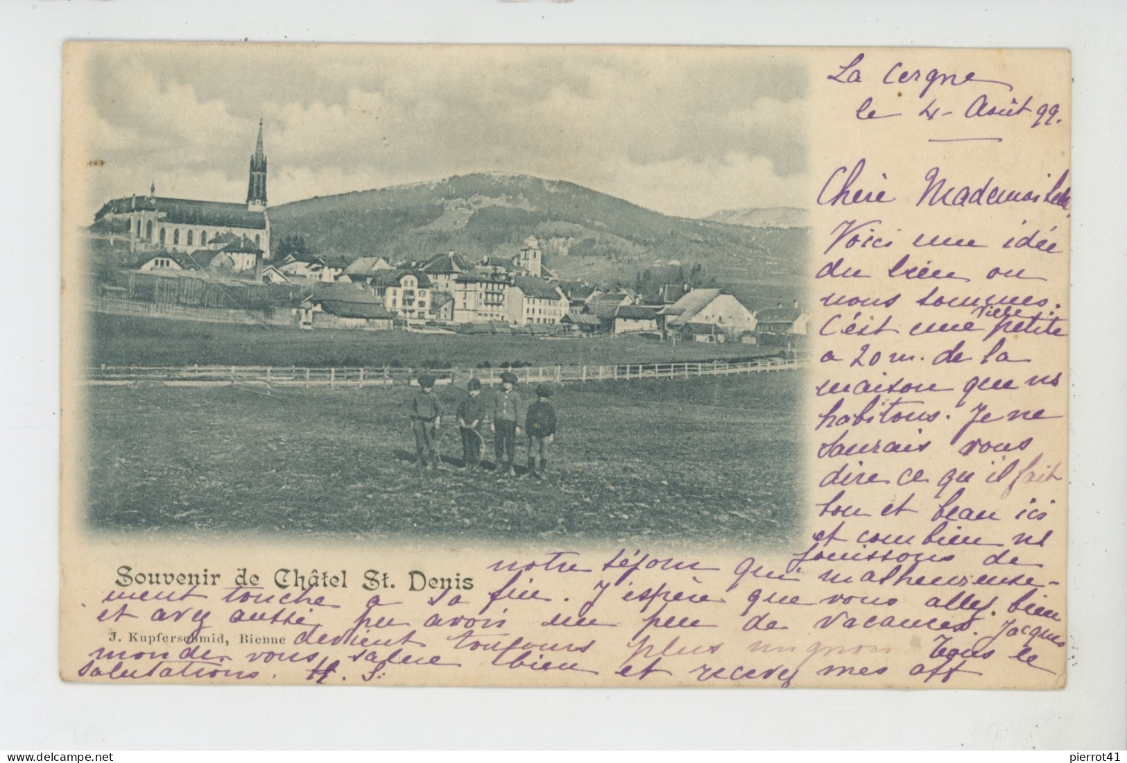 SUISSE - FRIBOURG - Souvenir De CHATEL SAINT DENIS (1899) - Châtel-Saint-Denis