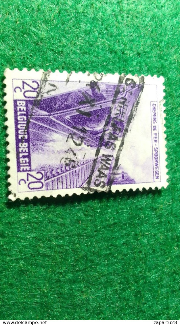 BELÇİKA-   DEMİRYOLU PAKET  POSTASI --1952-87-  20 FR.   DAMGALI - Used