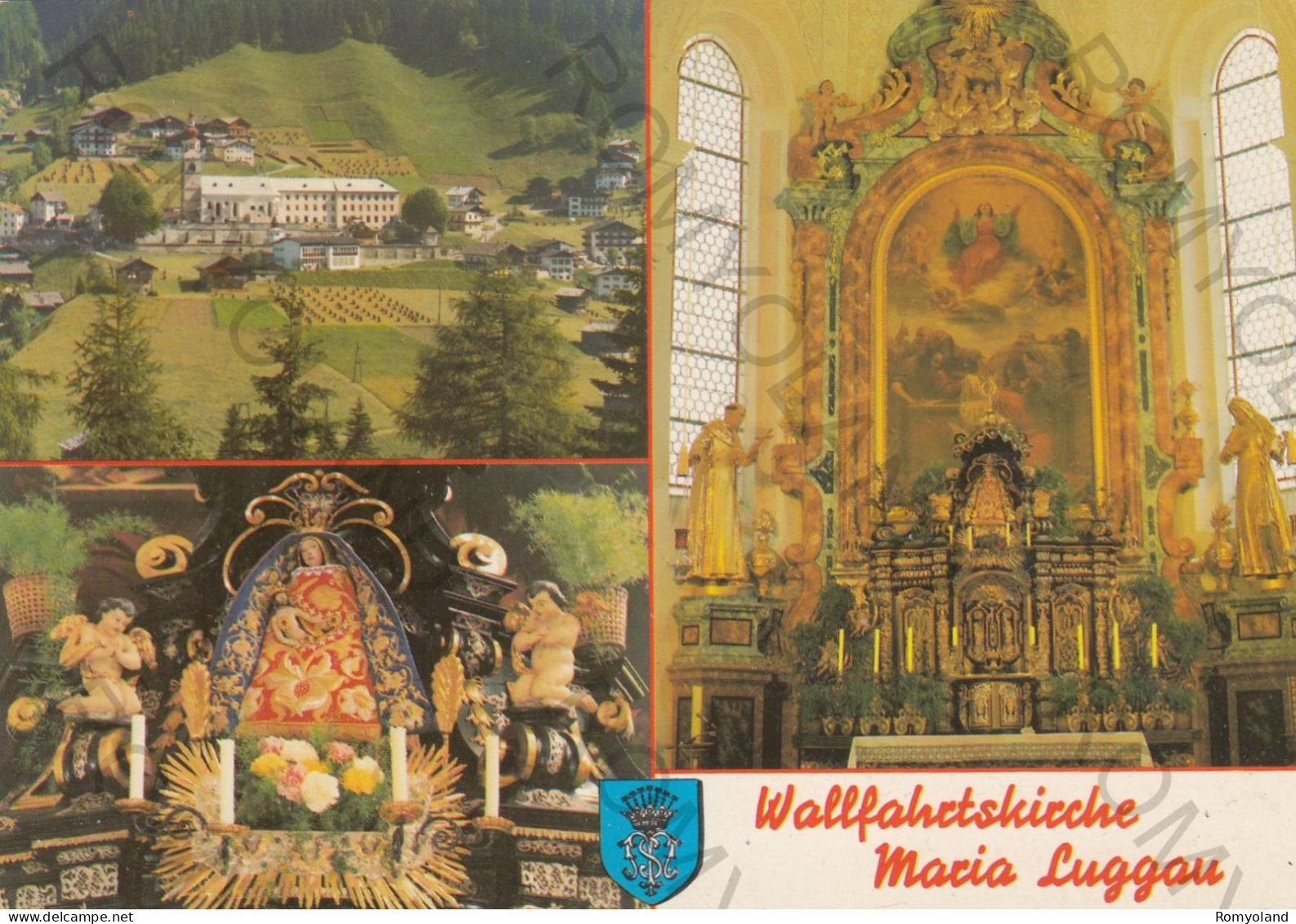 CARTOLINA  MARIA LUGGAU,LESACHTAL,CARINZIA,AUSTRIA-WALLFAHRTSKIRCHE SEIT 1513-SERVITENKLOSTER SEIT 1635-BOLLO STACCATO - Lesachtal