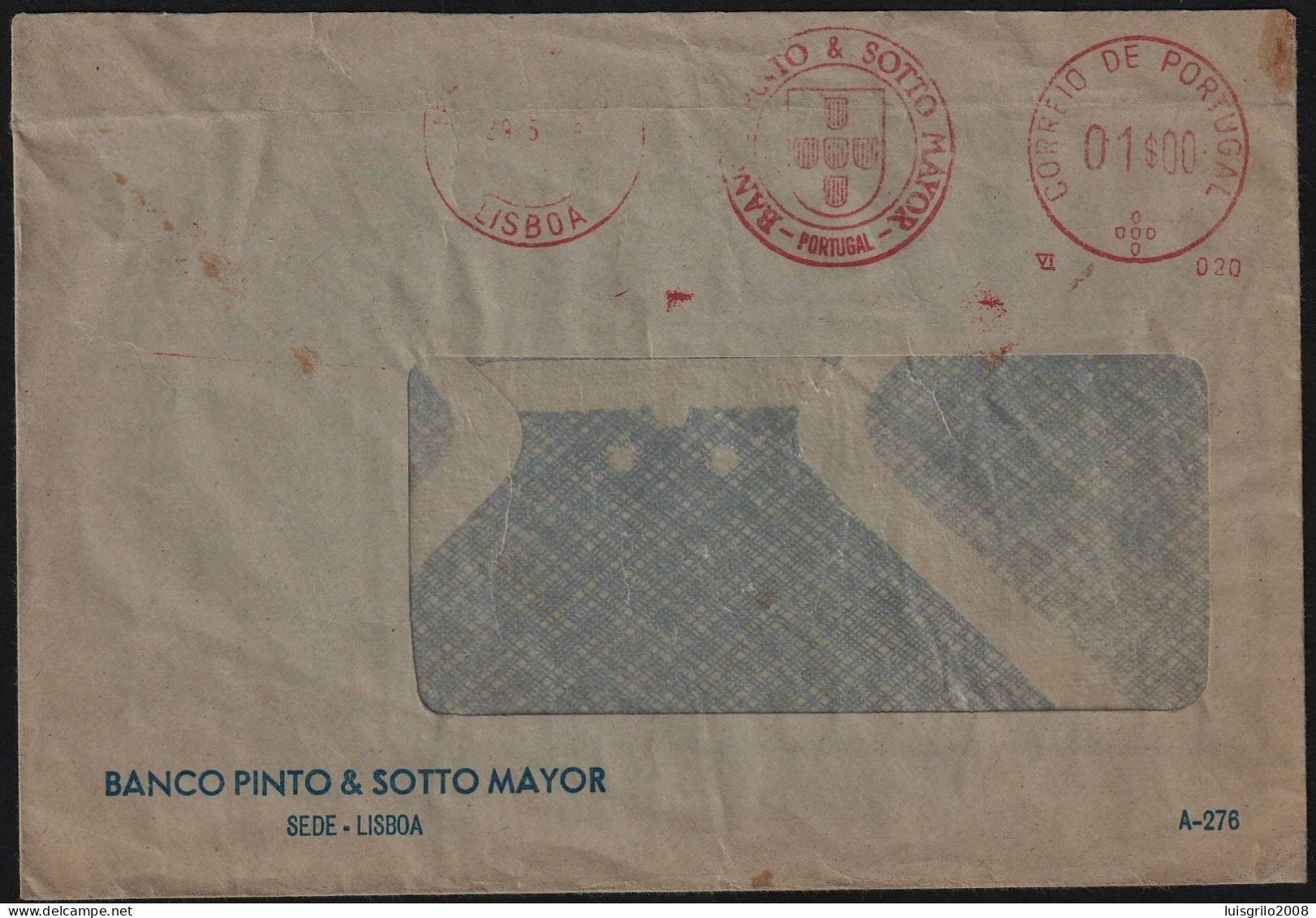 Cover - Mechanical Franchise . BANCO PINTO & SOTTO MAYOR . Terreiro Do Paço. Lisboa - Cartas & Documentos