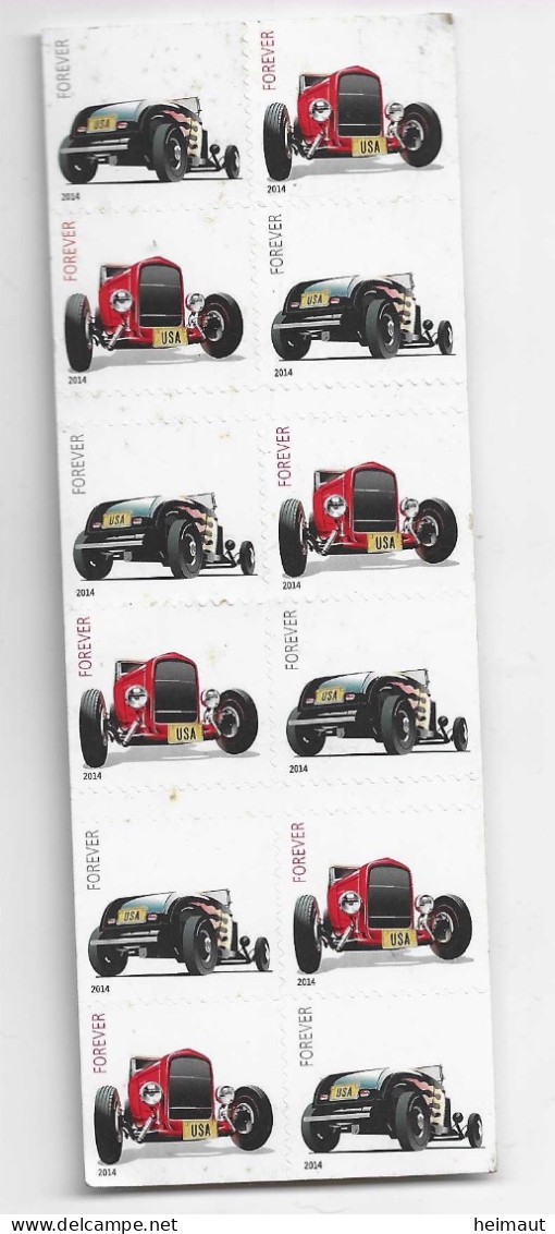 Twenty First Class Forever Stamps HOT RODS - Ungebraucht