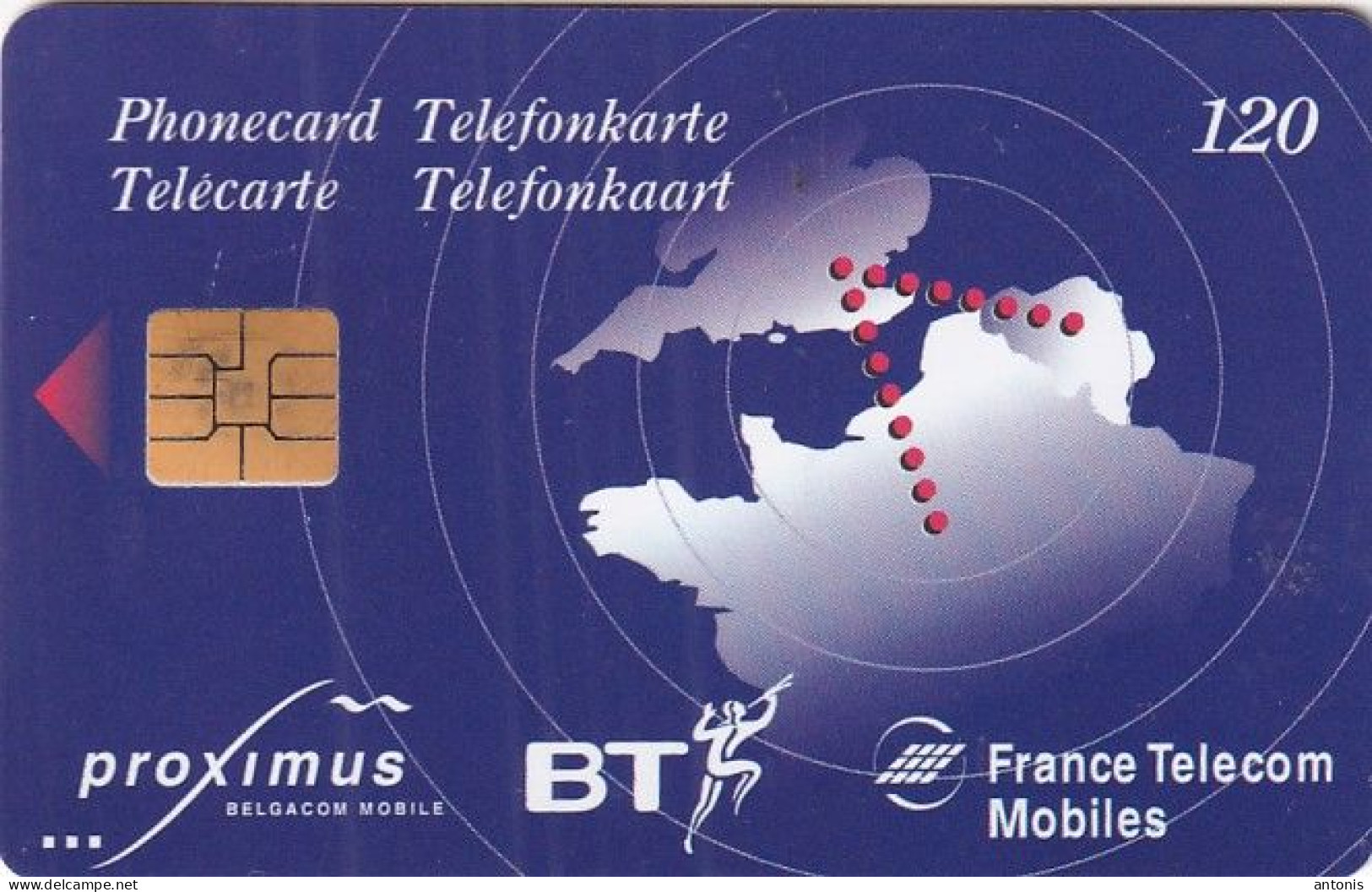 BELGIUM//UK/FRANCE - Eurostar, Second Issue, Satellite Card, Tirage %20000, 12/94, Used - Altri – Europa