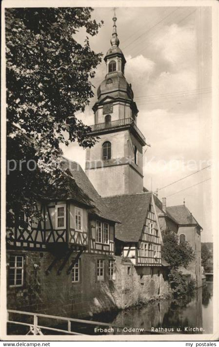 41576162 Erbach Odenwald Rathaus Und Kirche Erbach - Erbach