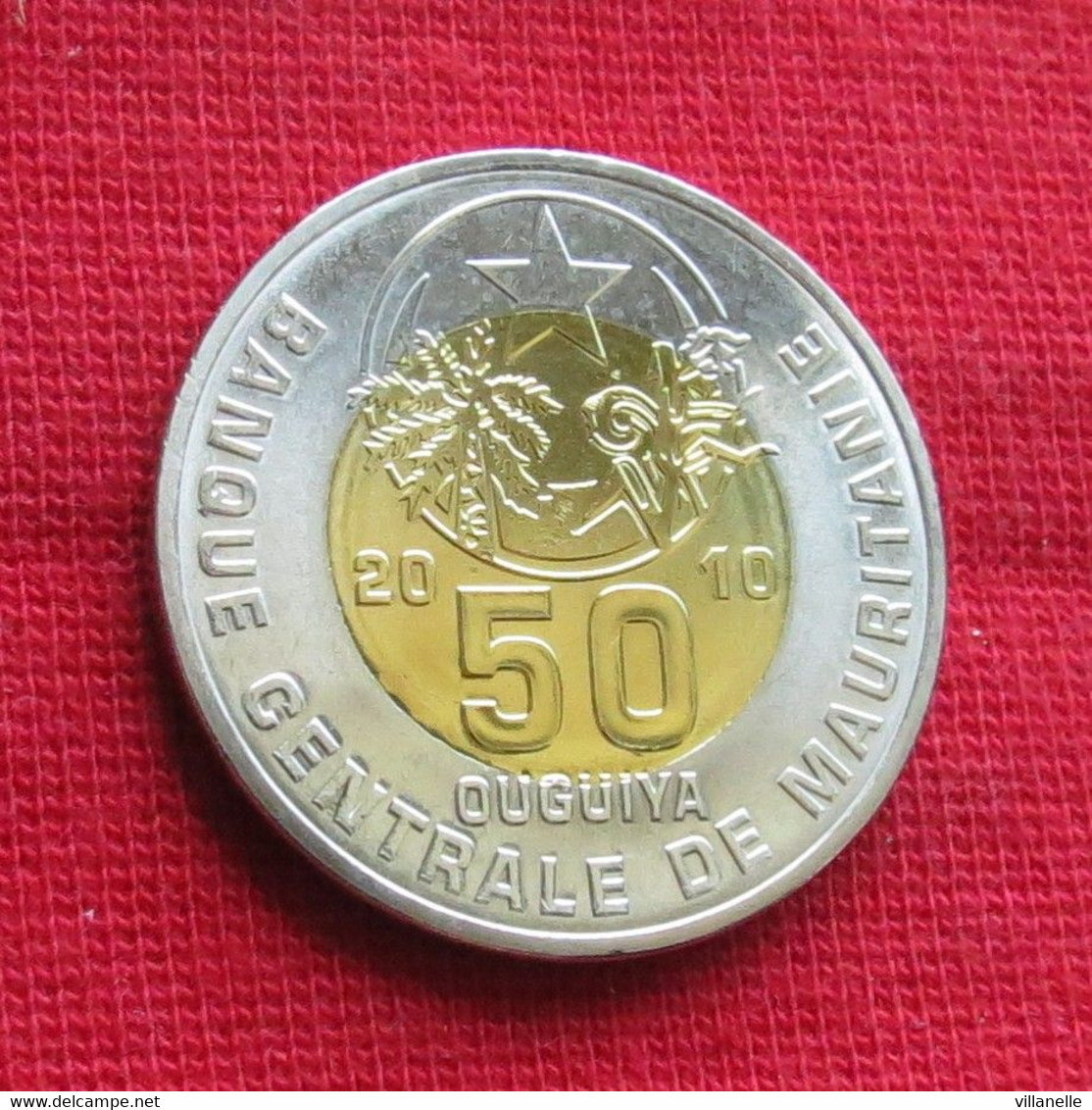 Mauritania 50 Ouguiya 2010 KM# 9 UNC Lt 674 *VT Bimetallic Mauritanie - Mauritania