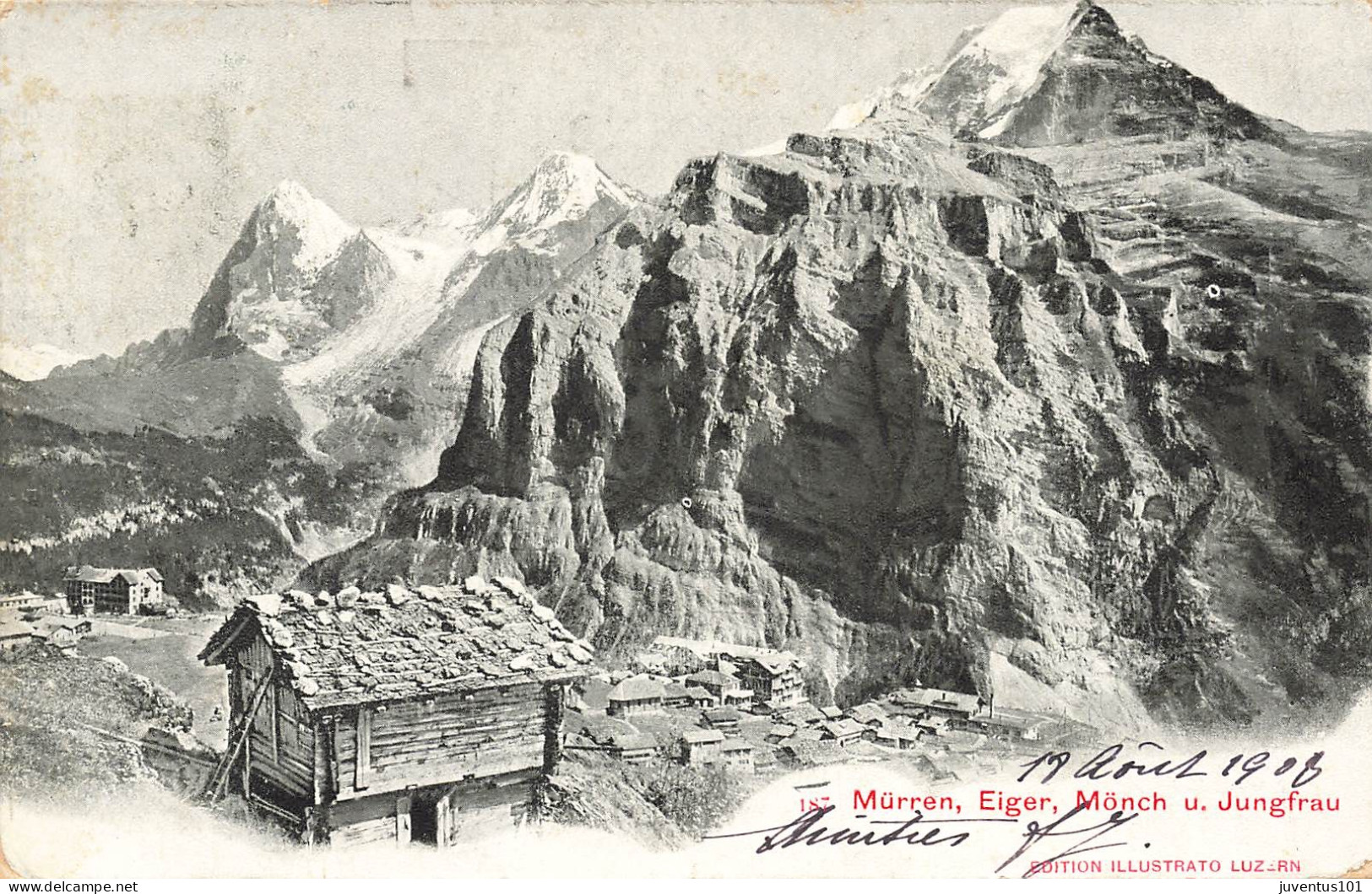 CPA Mürren,Eiger,Mönch,Jungfrau-Timbre    L2539 - Mürren