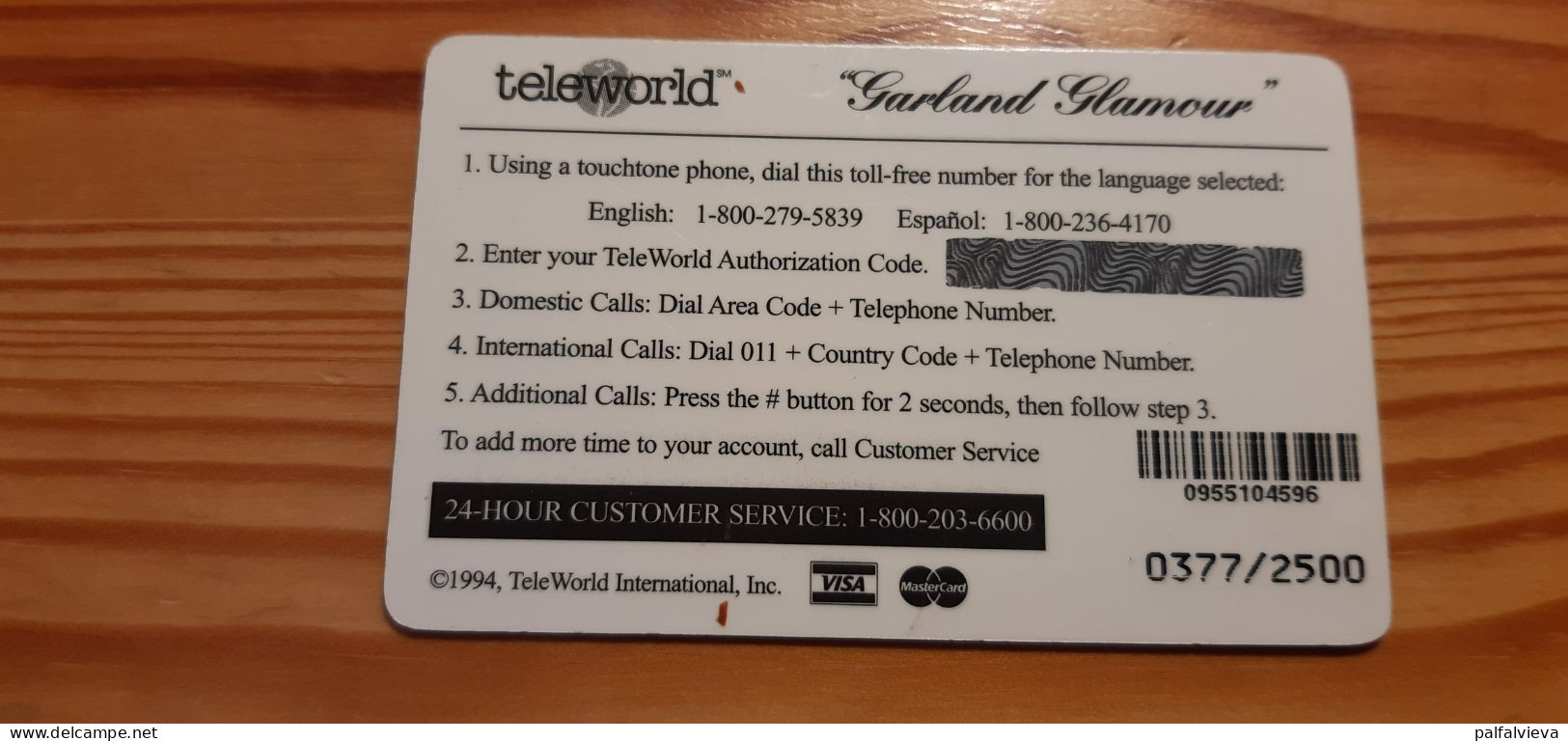 Prepaid Phonecard USA, Teleworld - Judy Garland - Autres & Non Classés