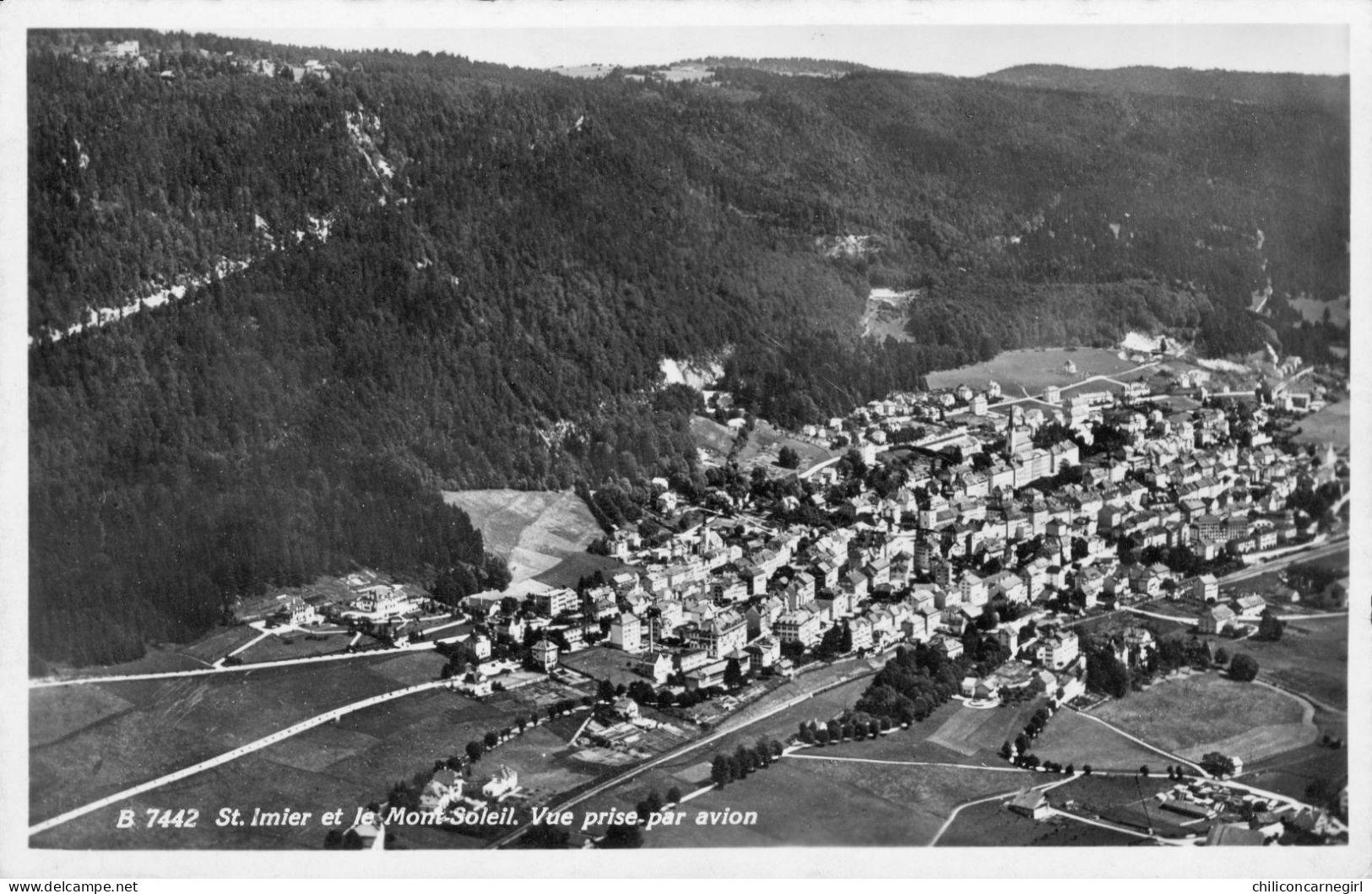 * Cpsm - SAINT IMIER ET LE MONT SOLEIL - Vue Prise Par Avion - Vue Aérienne - B 7442 - Edit. SEMON - Vue ALPAR - St - Saint-Imier 