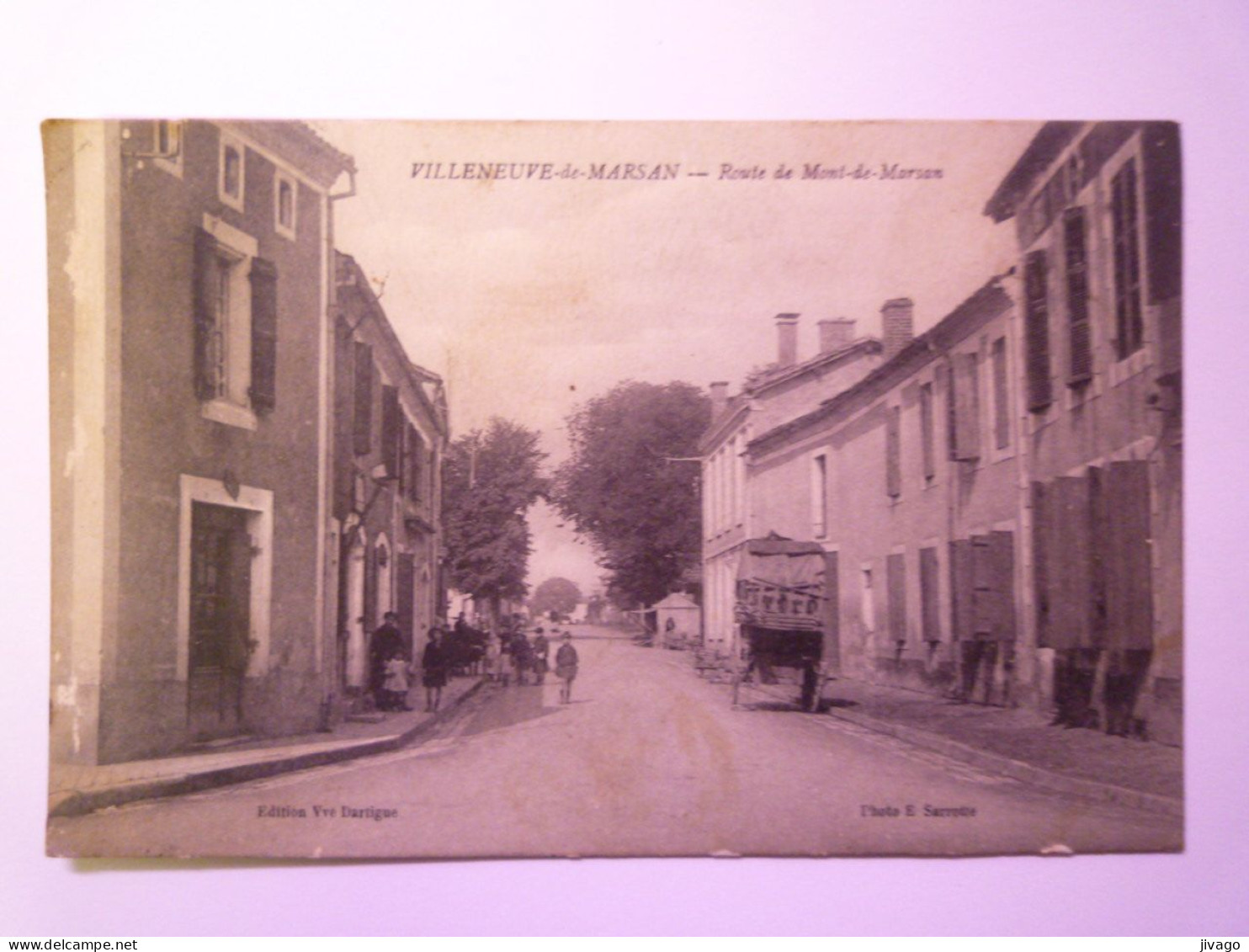 2024 - 320  VILLENEUVE-de-MARSAN  (Landes)  :  Route De Mont-de-Marsan   1917   XXX - Villeneuve De Marsan