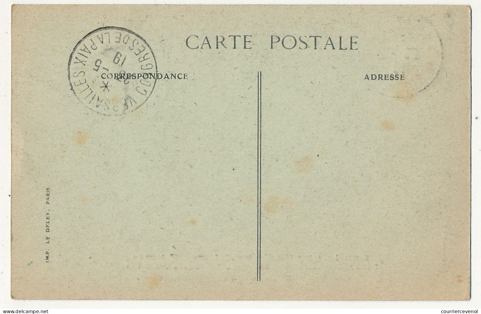 FRANCE - CPA  Affr 5c Semeuse Obl Versailles Congrès De La Paix - 23/5/1919 - Galerie Des Glaces - Cachets Provisoires