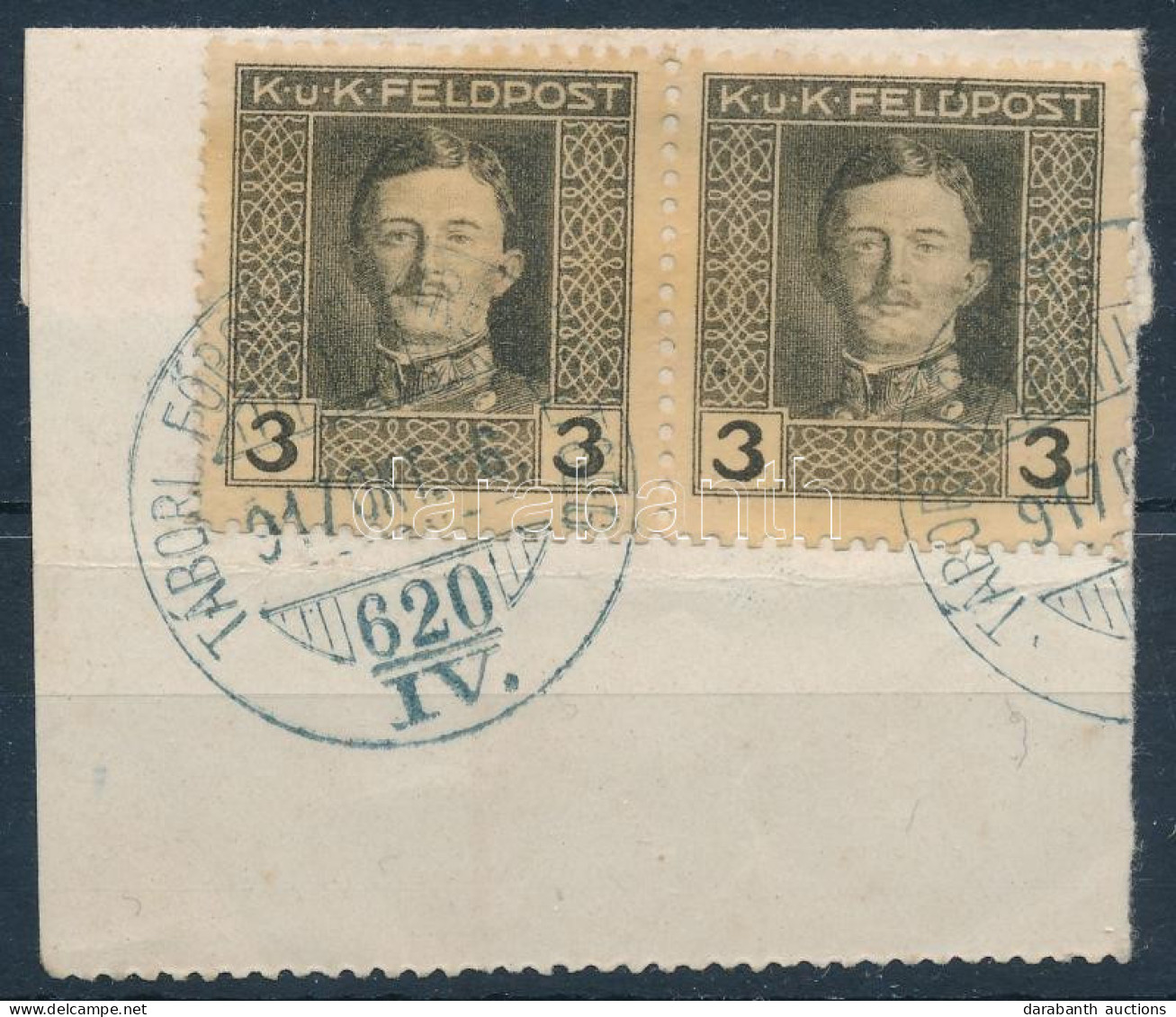 1917 "TFP 620/IV." Bélyegzés Kivágáson - Sonstige & Ohne Zuordnung