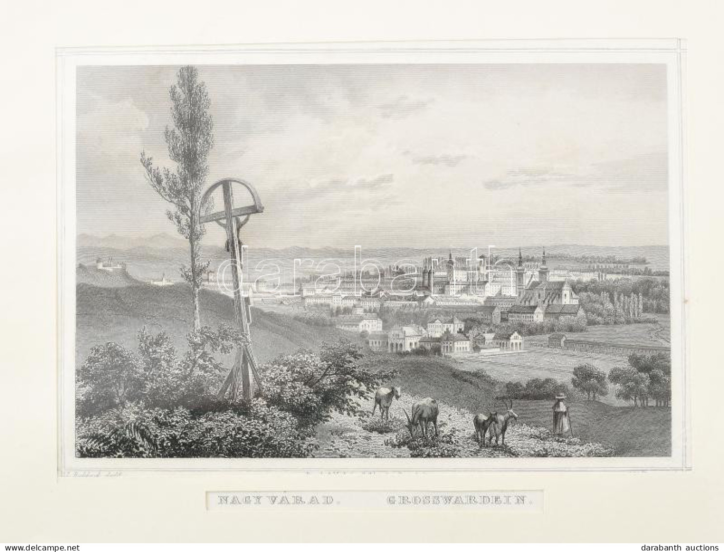 Cca 1860 Ludwig Rohbock (1820-1883) - Georg Michael Kurz (1815-1883): Nagyvárad / Grosswardein (Oradea) Erdélyi Város Lá - Gravures