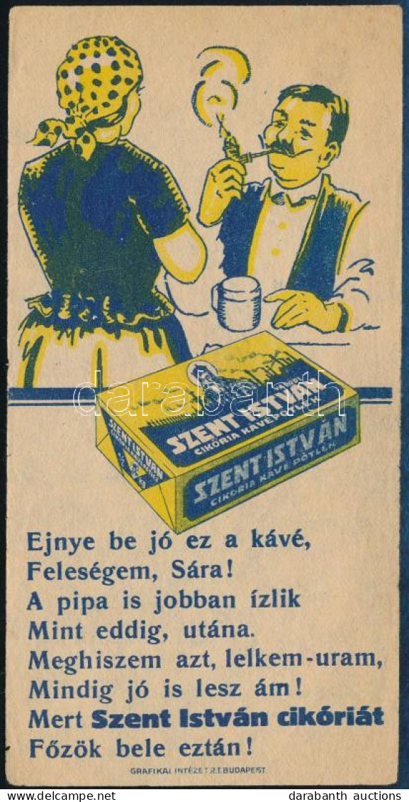 Szent István Cikória Kávépótlék Számolócédula - Publicités