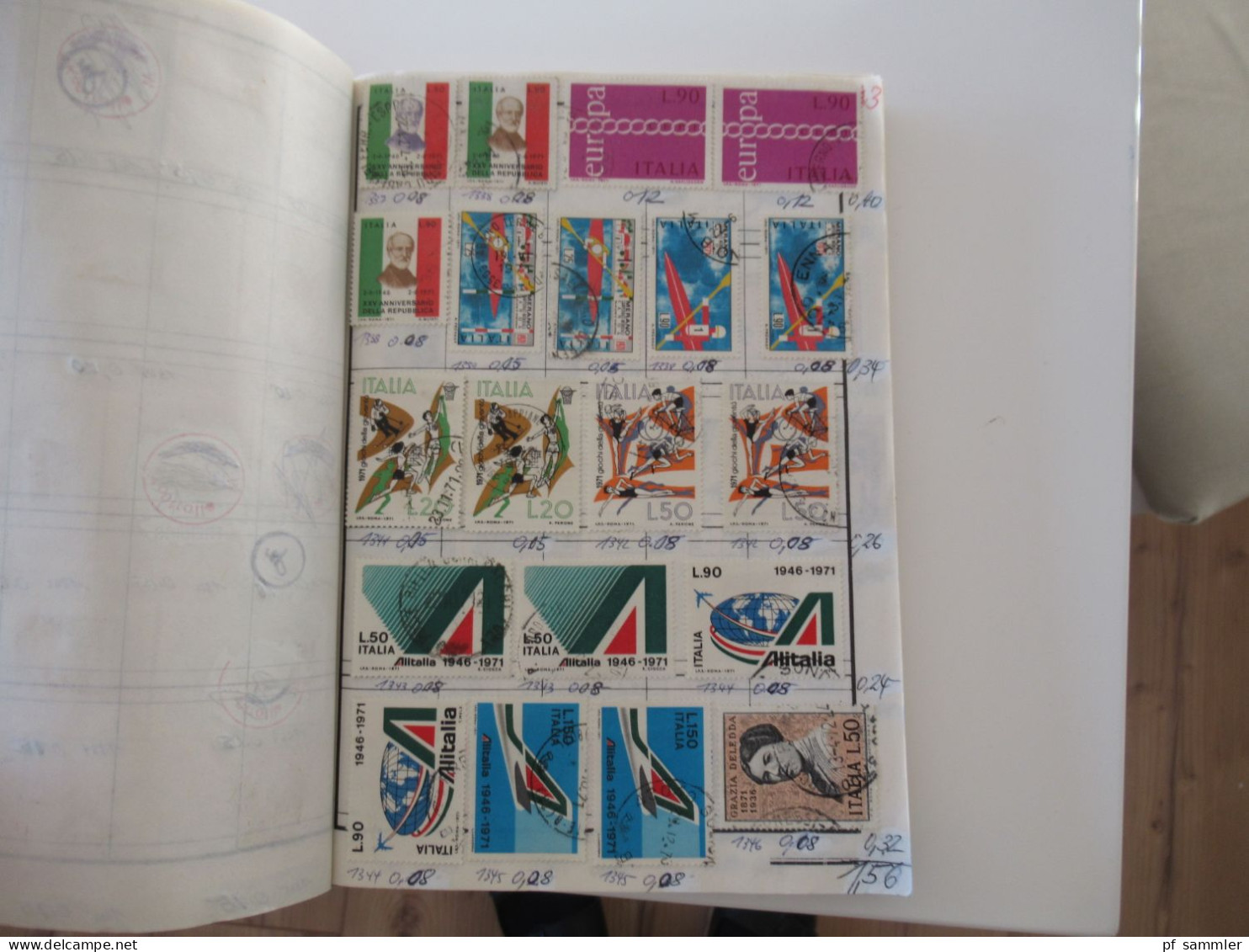 Sammlung / interessante Auswahlhefte Italien ab Semiklassik - 1981 massenweise gestempelte Marken / Fundgrube!!