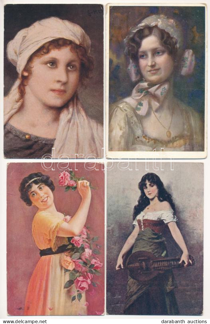 **, * 15 Db RÉGI Motívum Képeslap Vegyes Minőségben Hölgyekről / 15 Pre-1945 Motive Postcards In Mixed Quality: Ladies - Zonder Classificatie