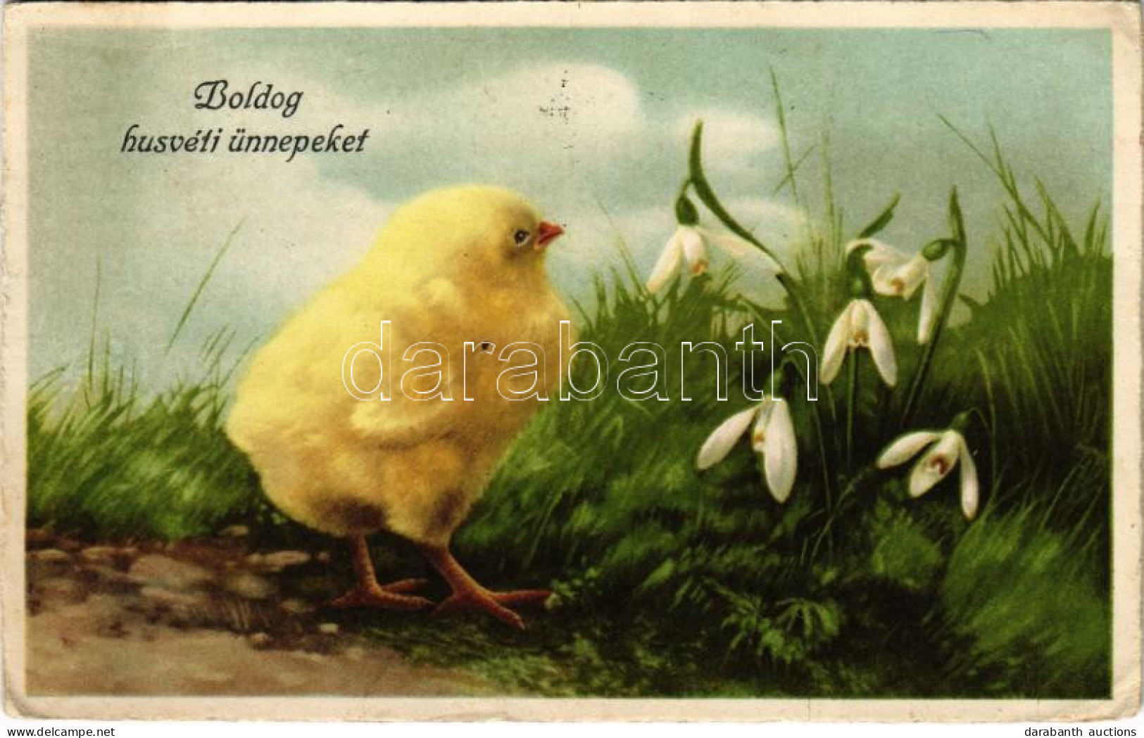 T2/T3 1942 Boldog Húsvéti ünnepeket! / Easter Greeting Art Postcard, Chicken And Flowers. Pittius (EK) - Non Classés