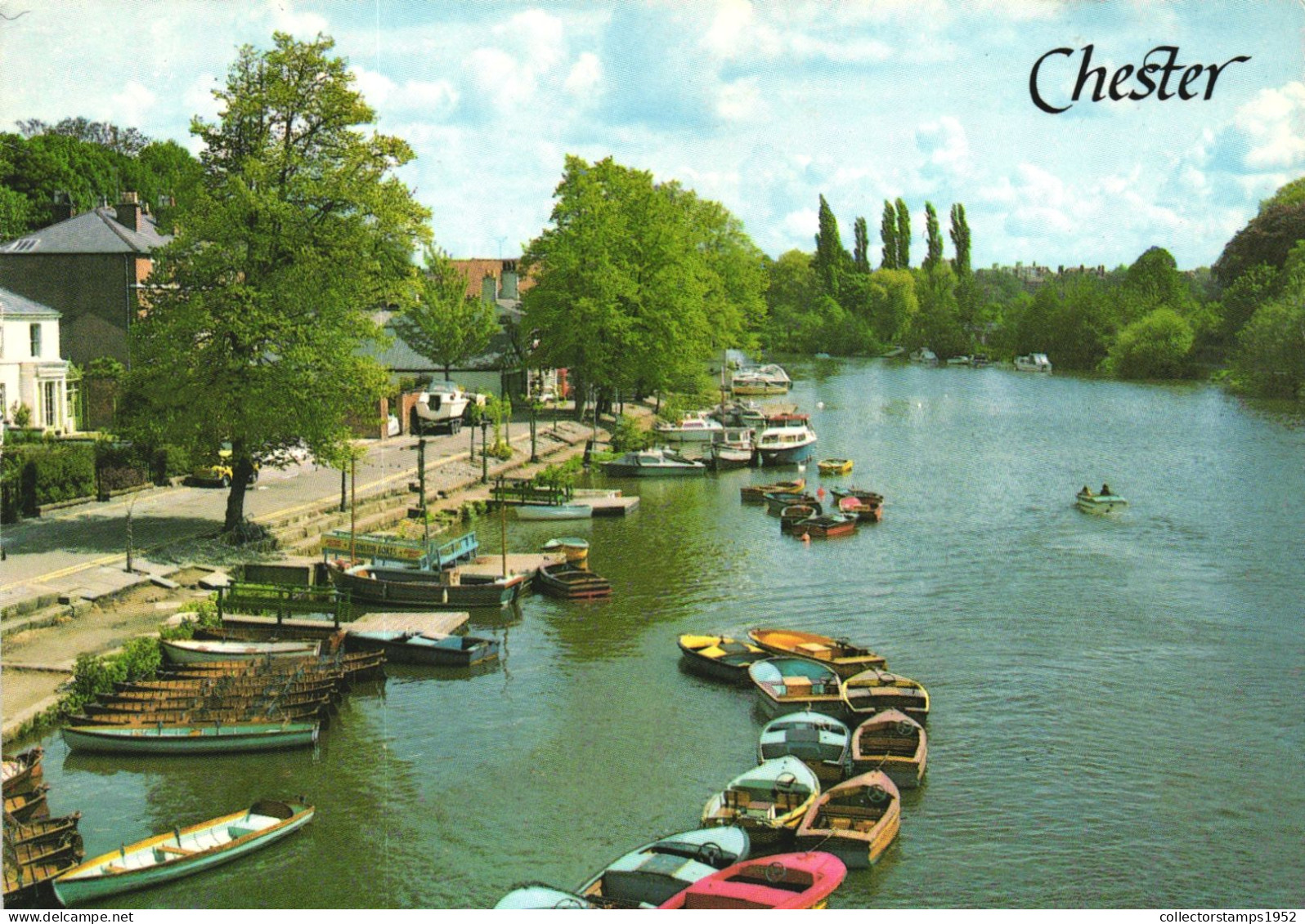 CHESTER, ARCHITECTURE, PORT, BOATS, CAR, UNITED KINGDOM, POSTCARD - Chester