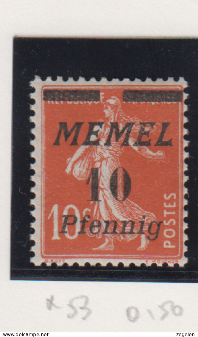 Memel Michel-nr. 53 * - Altri & Non Classificati