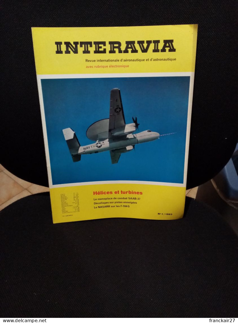 INTERAVIA 1/1963 Revue Internationale Aéronautique Astronautique Electronique - Aviation