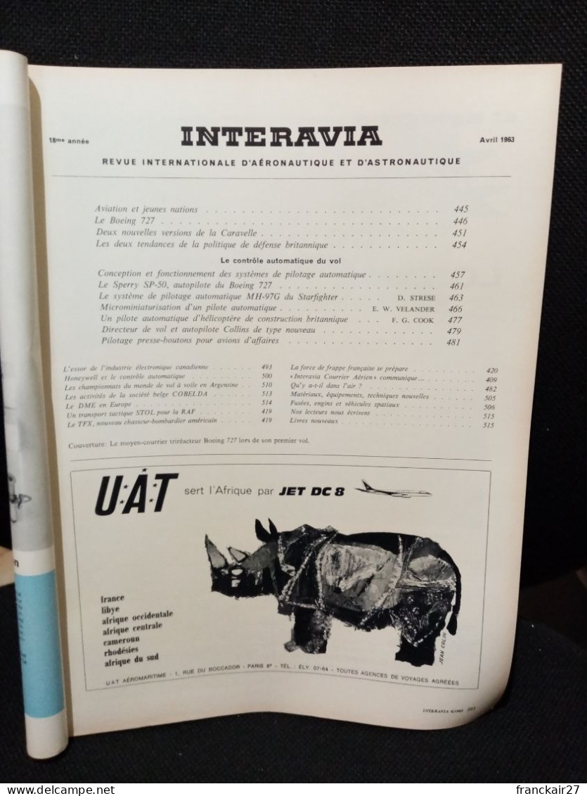 INTERAVIA 4/1963 Revue Internationale Aéronautique Astronautique Electronique - Luftfahrt & Flugwesen