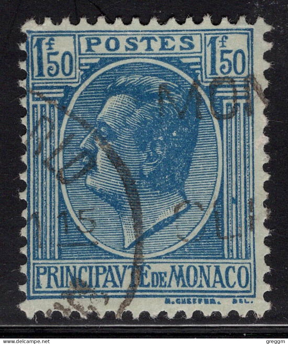 Monaco 1924 Single Stamp Prince Louis II In Fine Used - Oblitérés